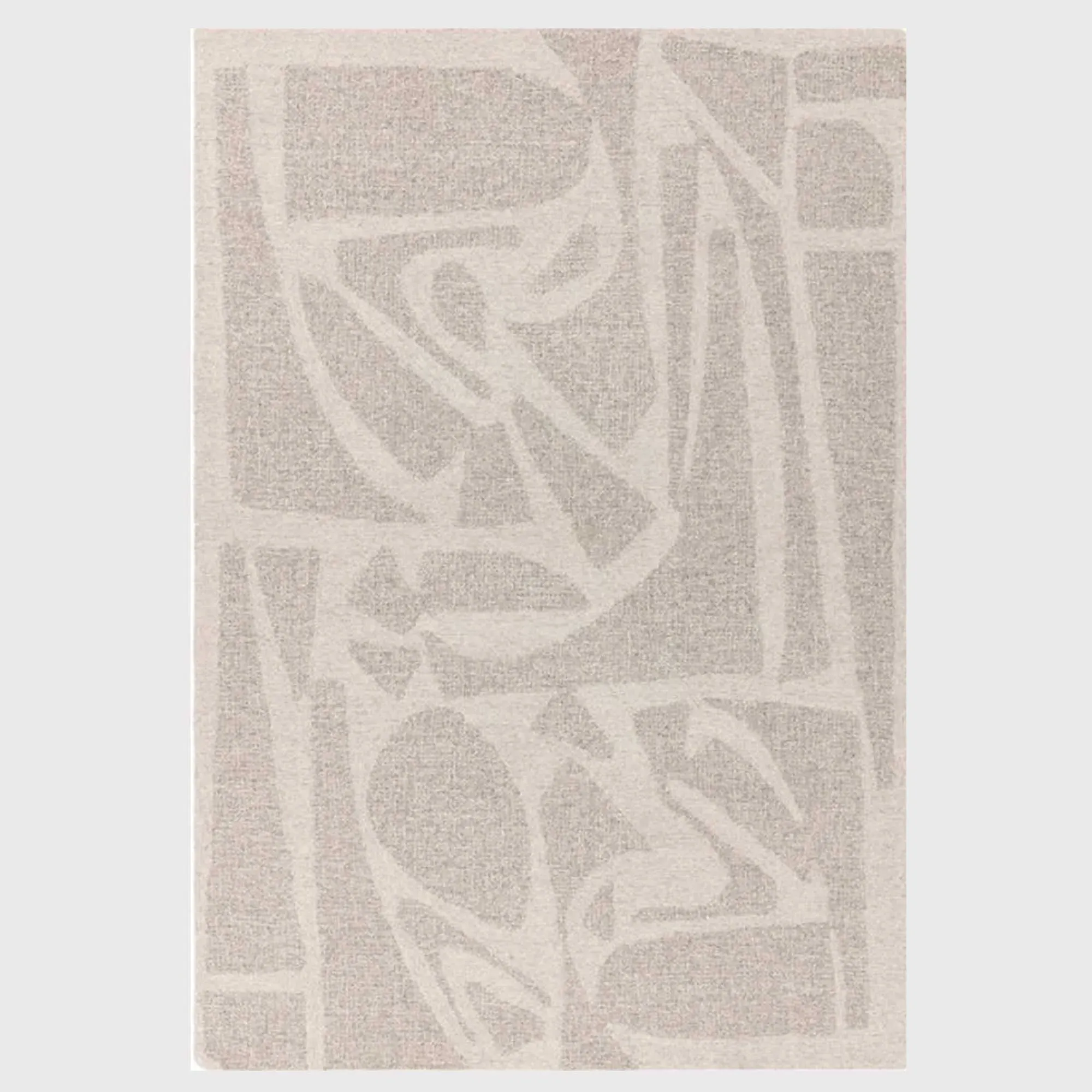 Alora Linen Large Square Rug - Neutral, Wool