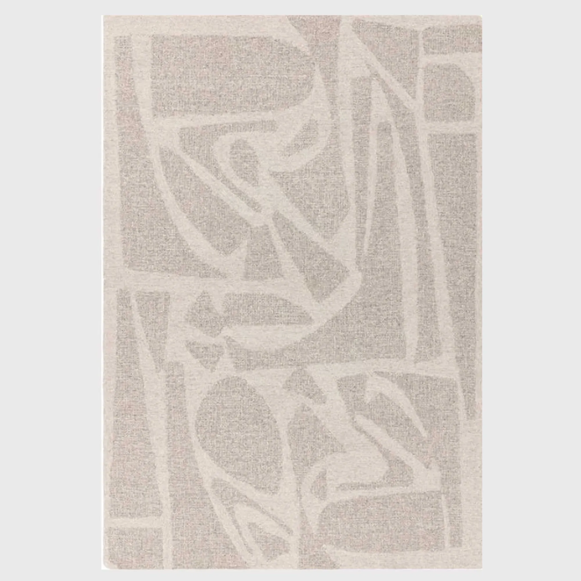 Alora Linen Small Square Rug - Neutral, Wool image