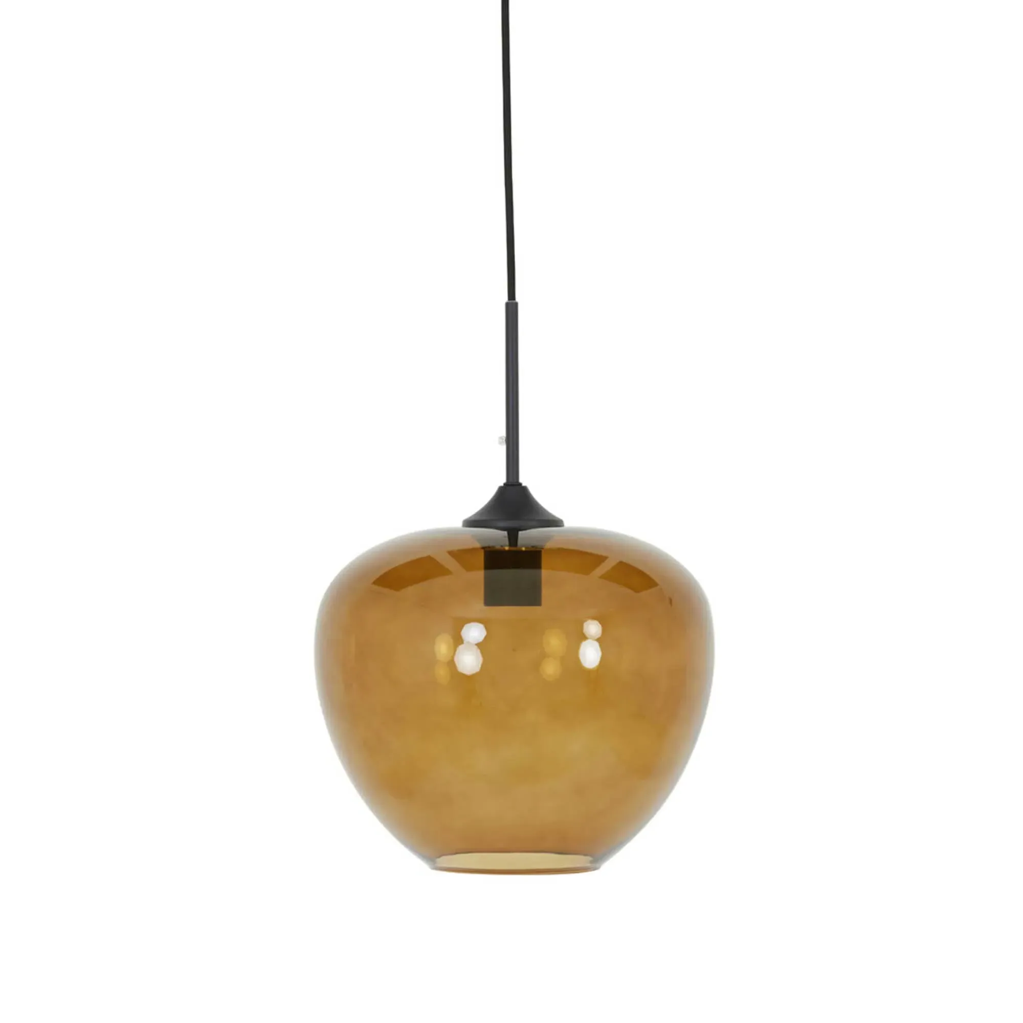 Amber Glass Pendant Light - Brown