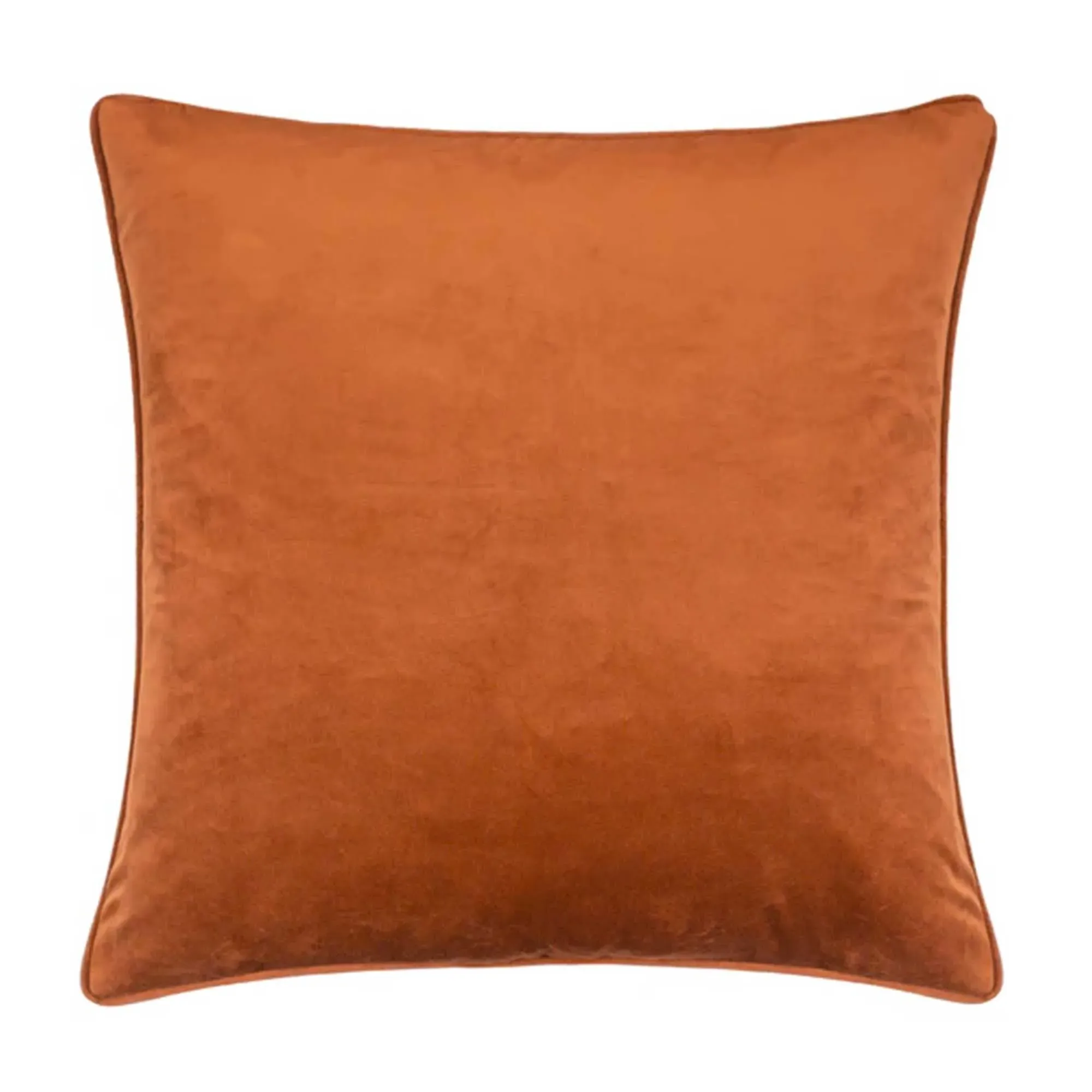 Amber Square Velvet Cushion - Orange, Polyester image