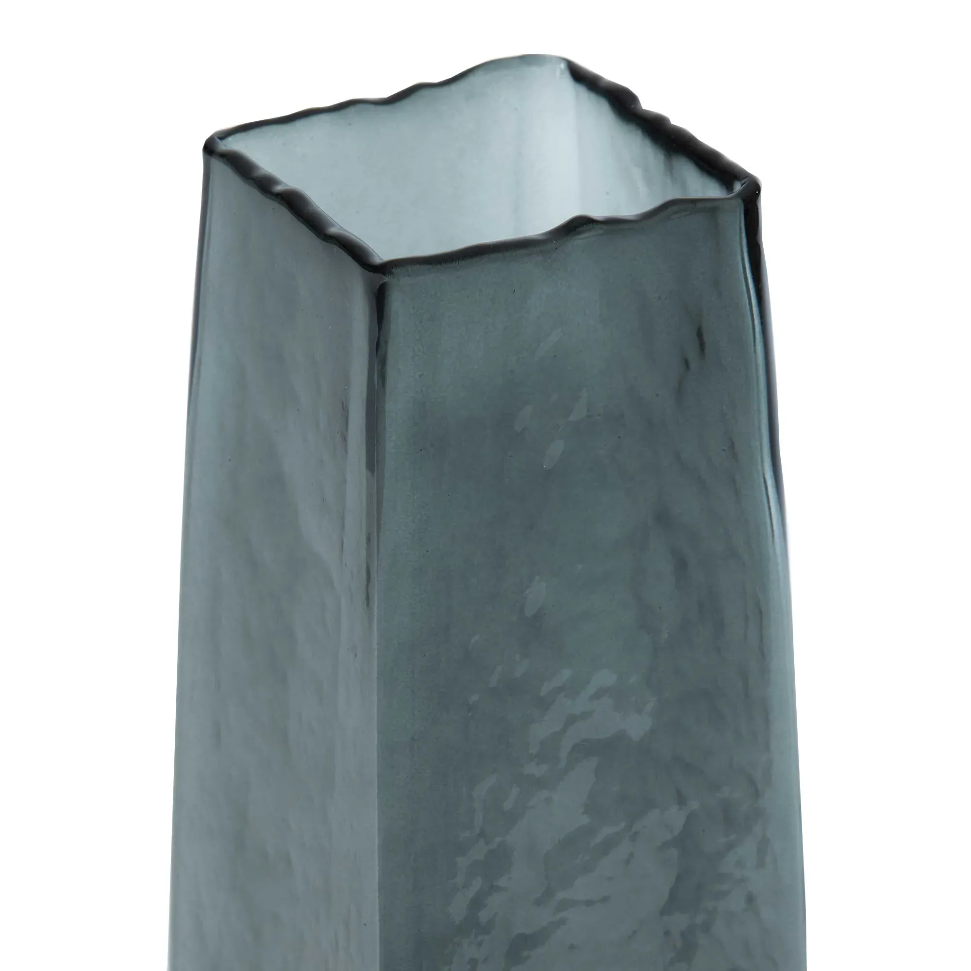 Angular Glass Vase - Grey