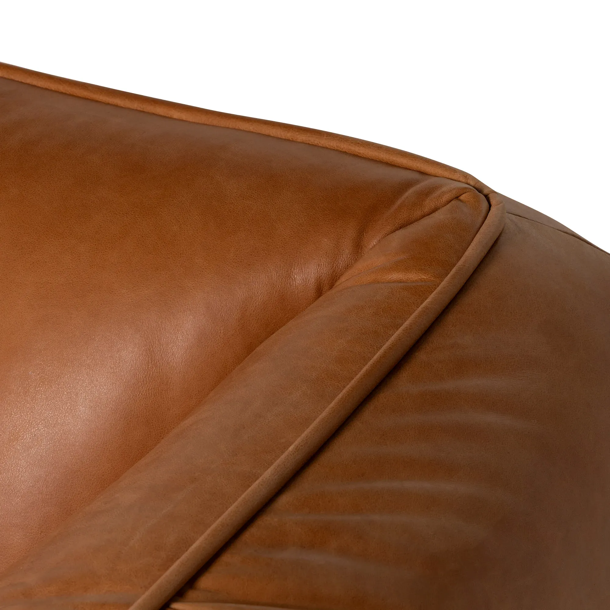 Angus 1.5 Seater Armchair - Brown, Leather