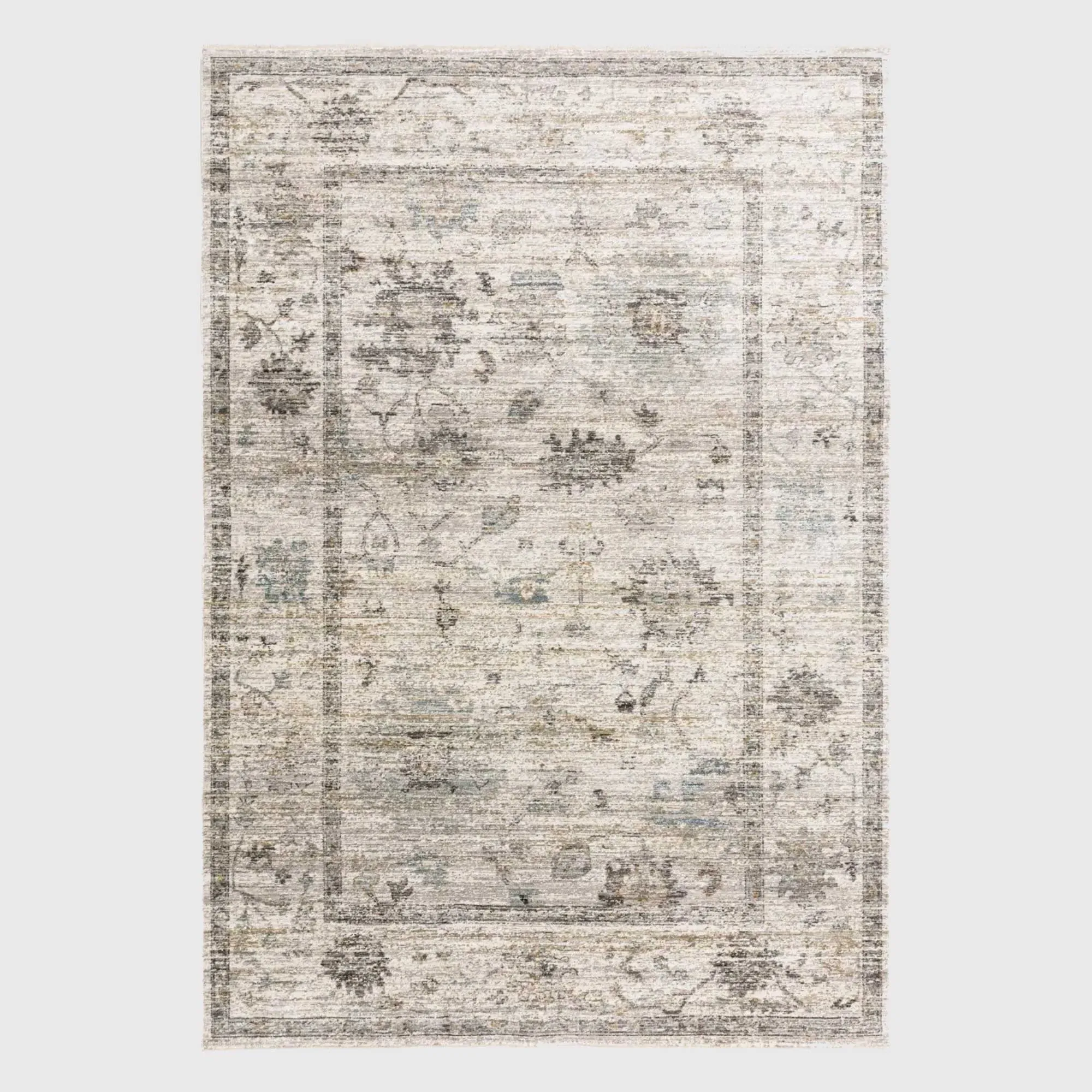 Antique Casper Square Rug - Neutral, Polyester image