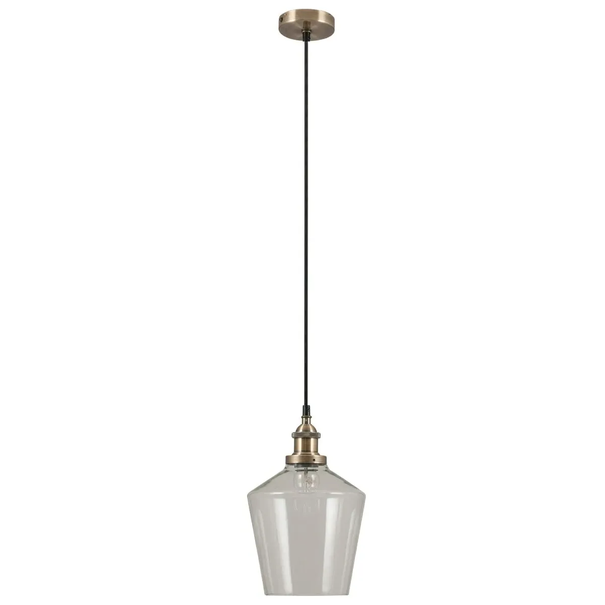 Antique Glass Pendant Light - Clear image