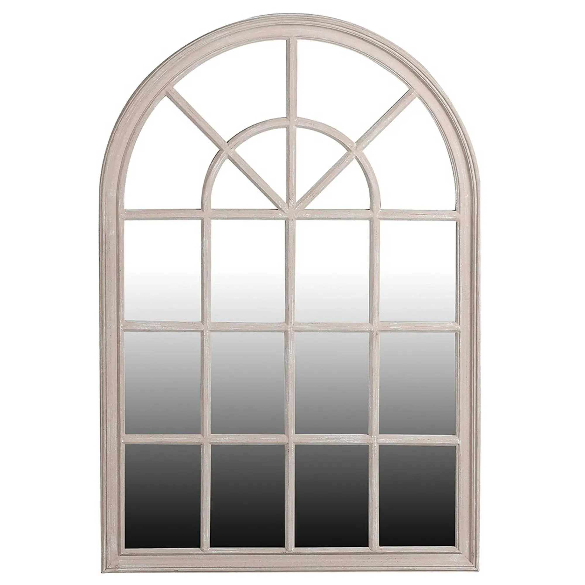 Antique Window Mirror - Neutral, Paulownia Wood image