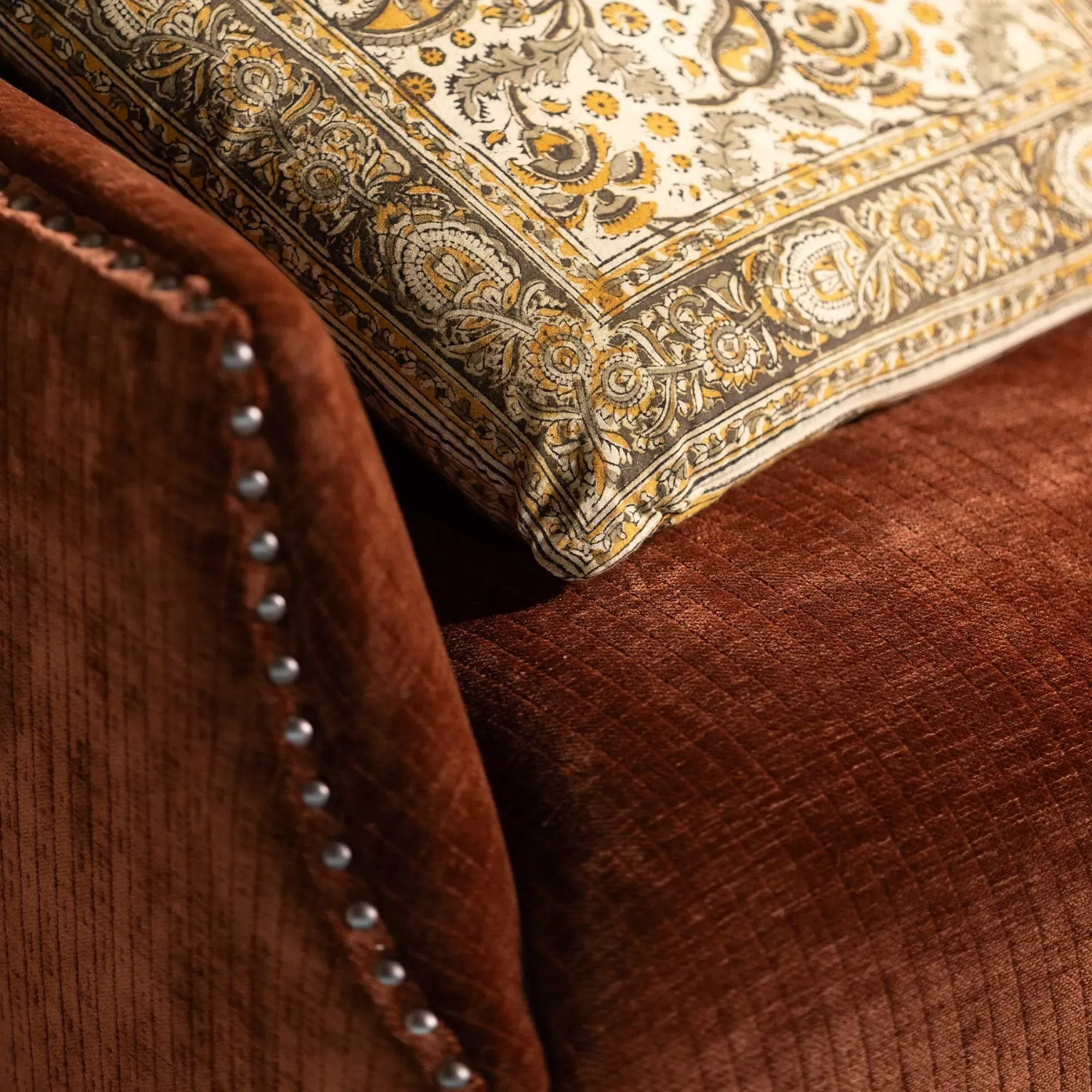 Arabella Armchair - Brown, Fabric