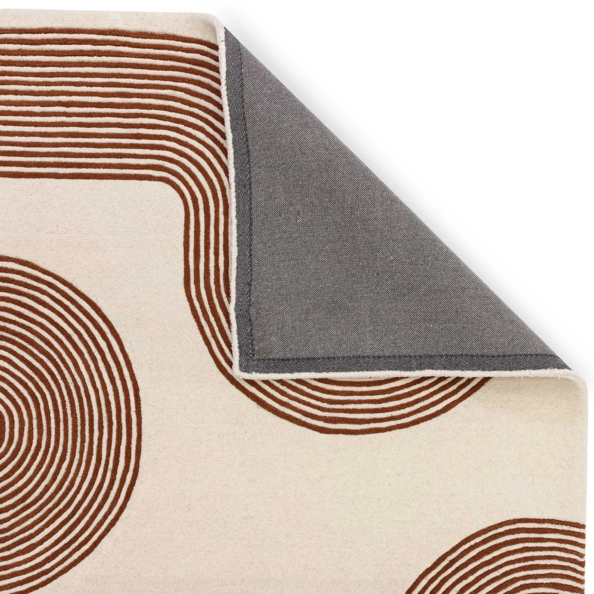 Arch Square Rug - Brown, Wool