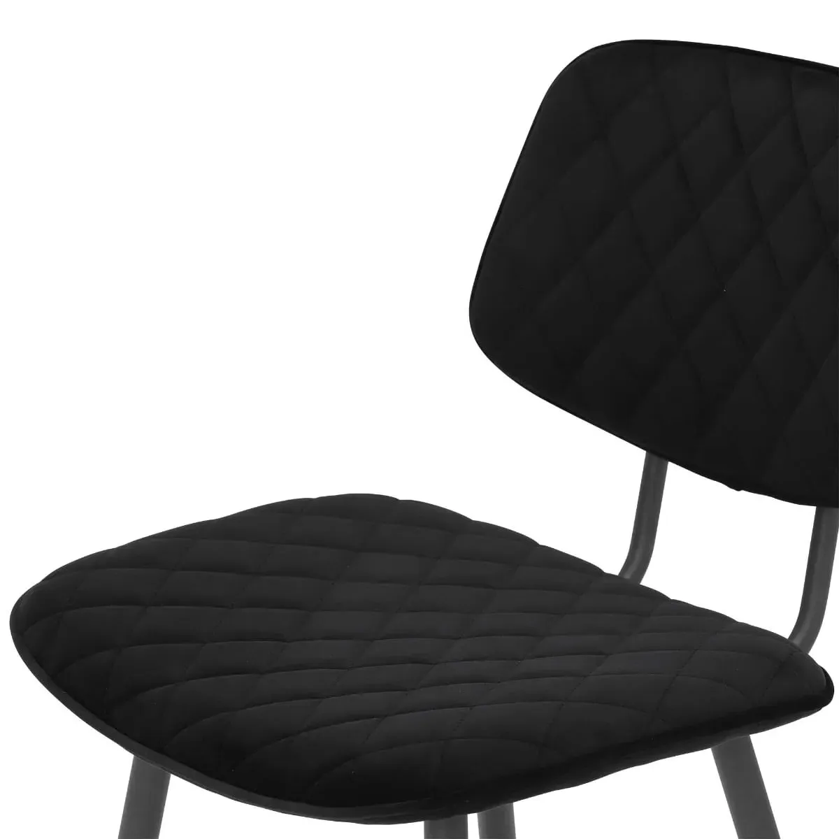 Archer Counter Stool - Black, Velvet