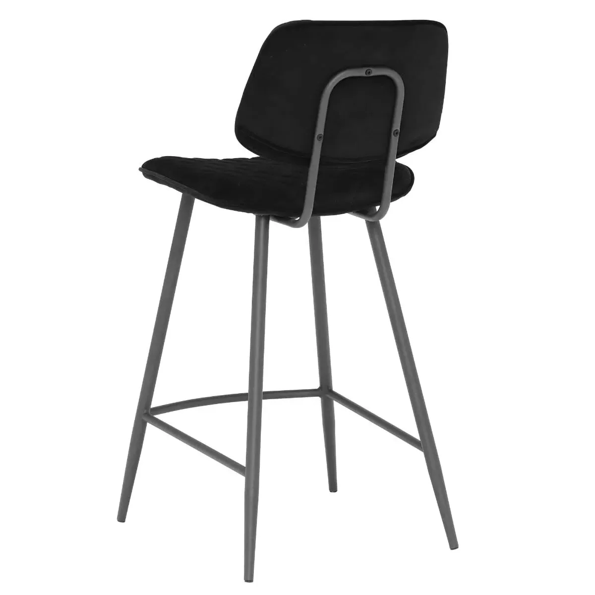 Archer Counter Stool - Black, Velvet