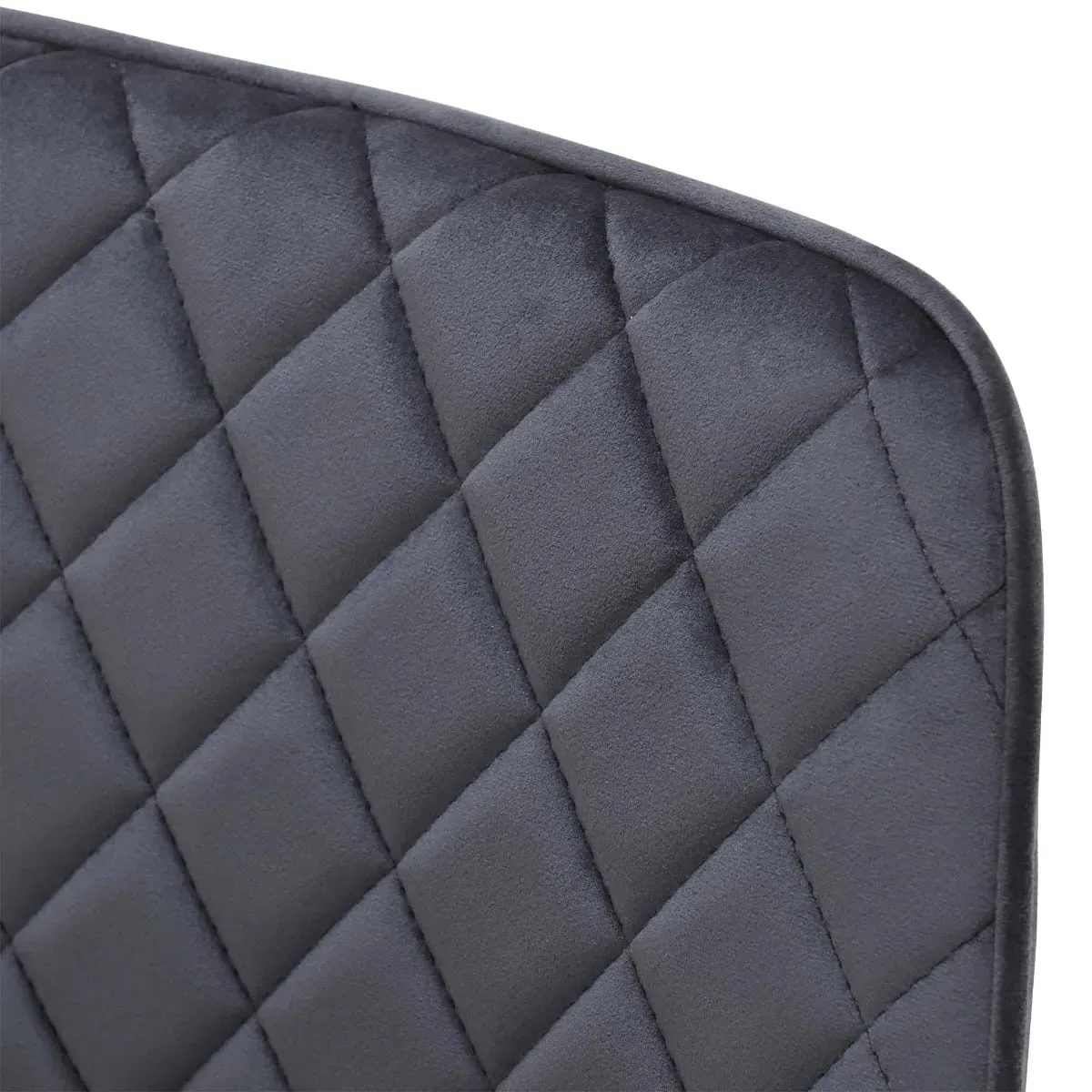 Archer Counter Stool - Grey, Velvet