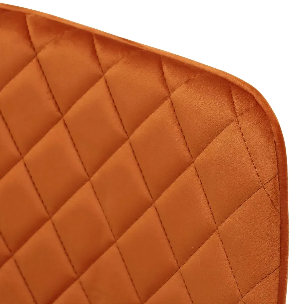 Archer Counter Stool - Orange, Velvet