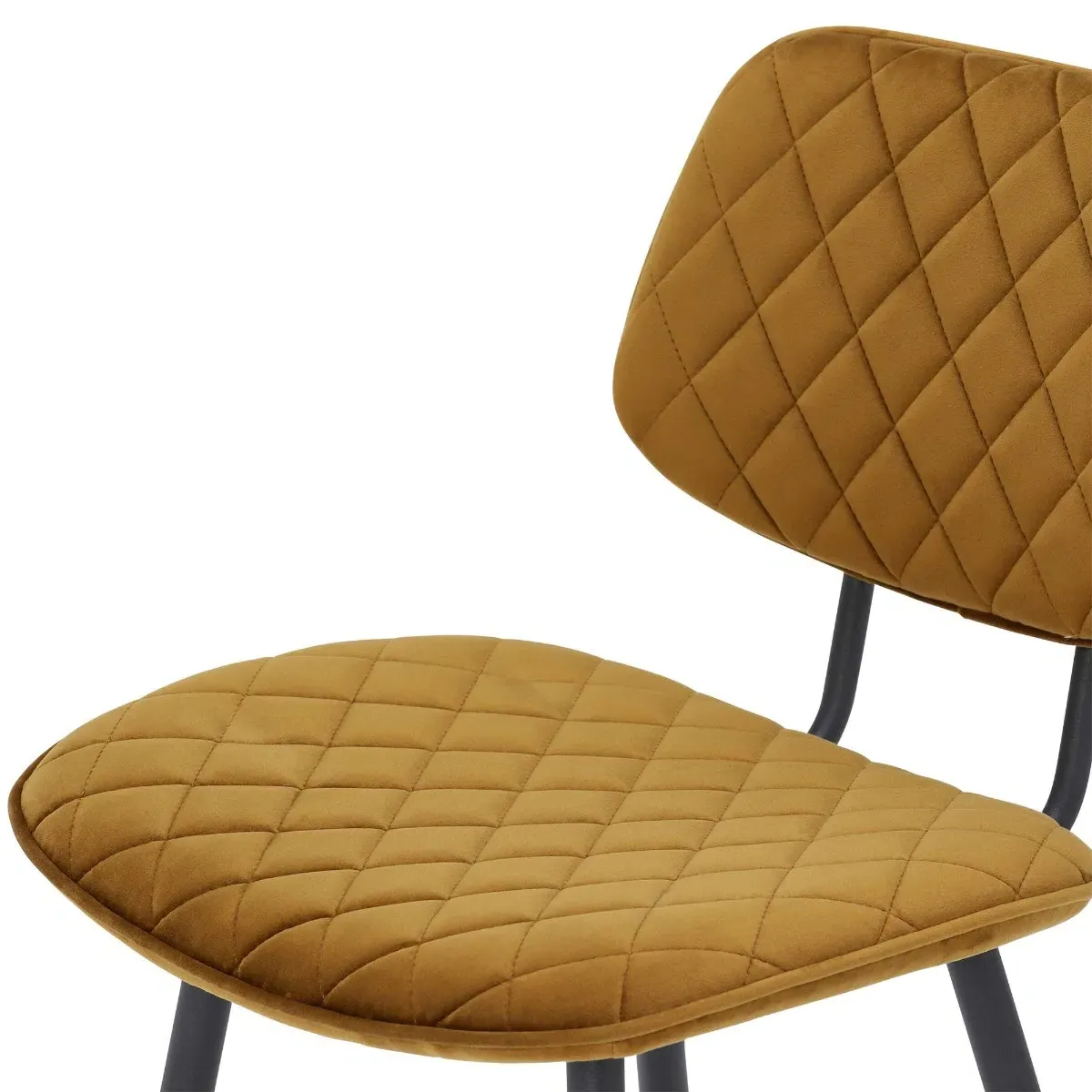 Archer Counter Stool - Yellow, Velvet