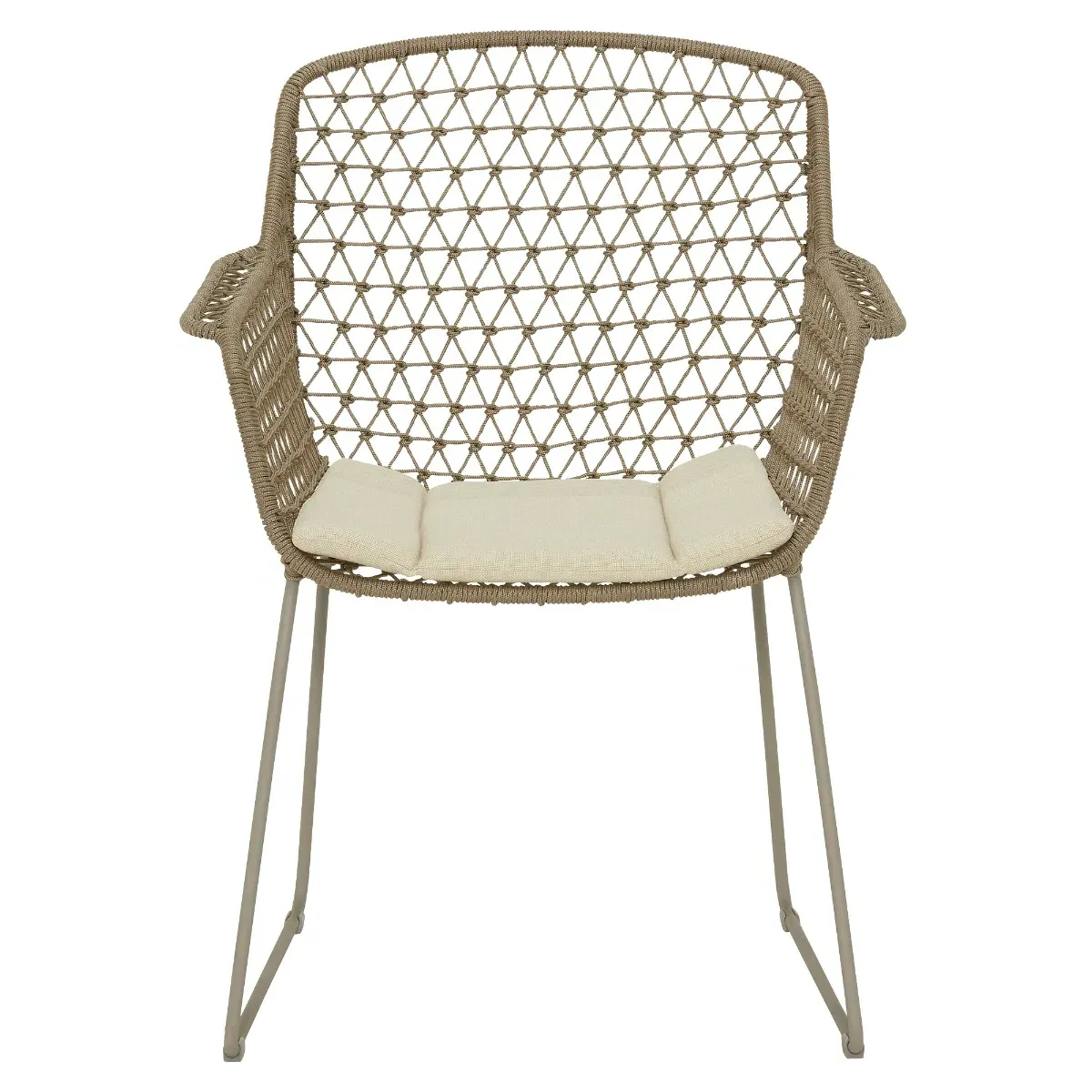 Argent Dining Armchair - Neutral, Woven Rope