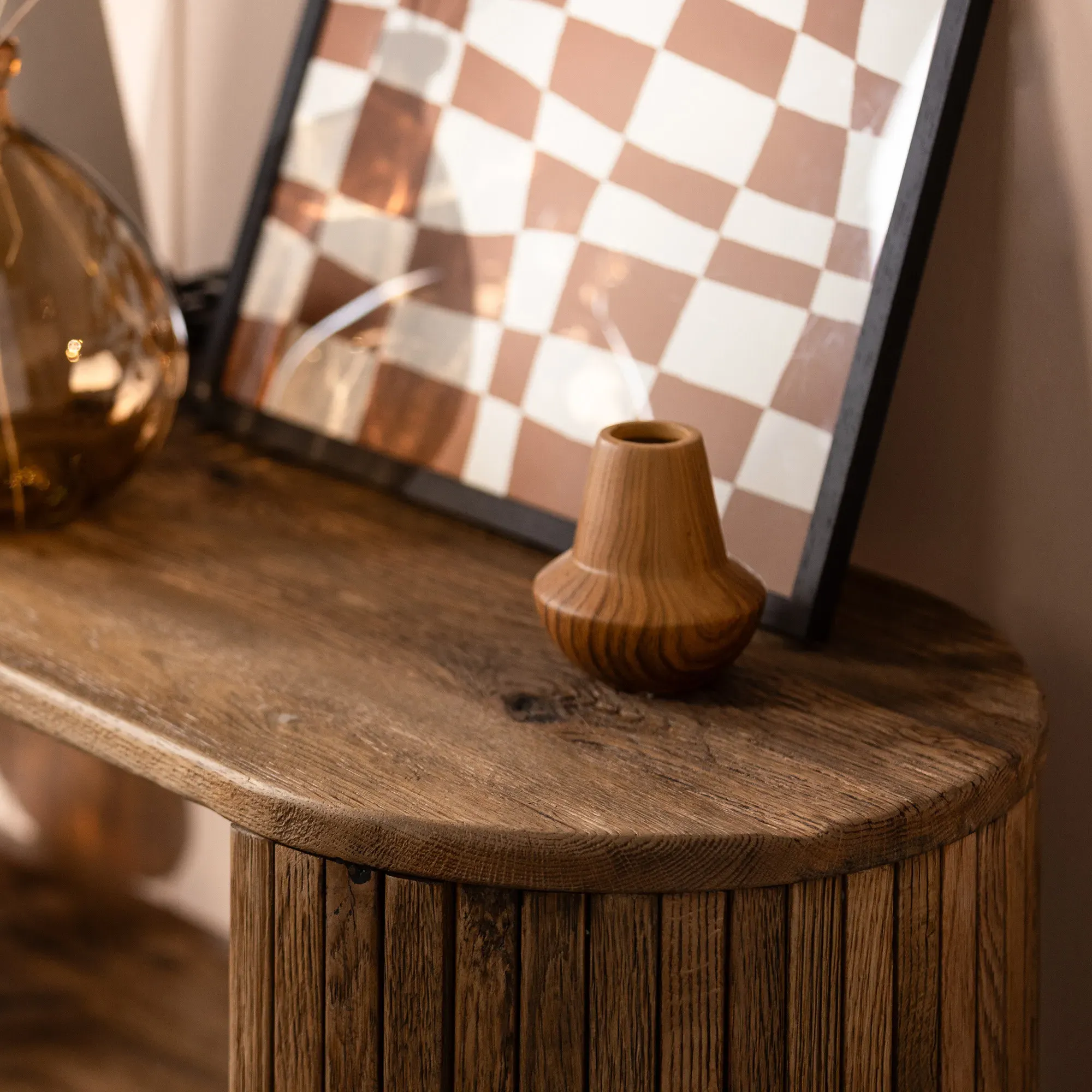 Argyll Console Table - Brown, Oak
