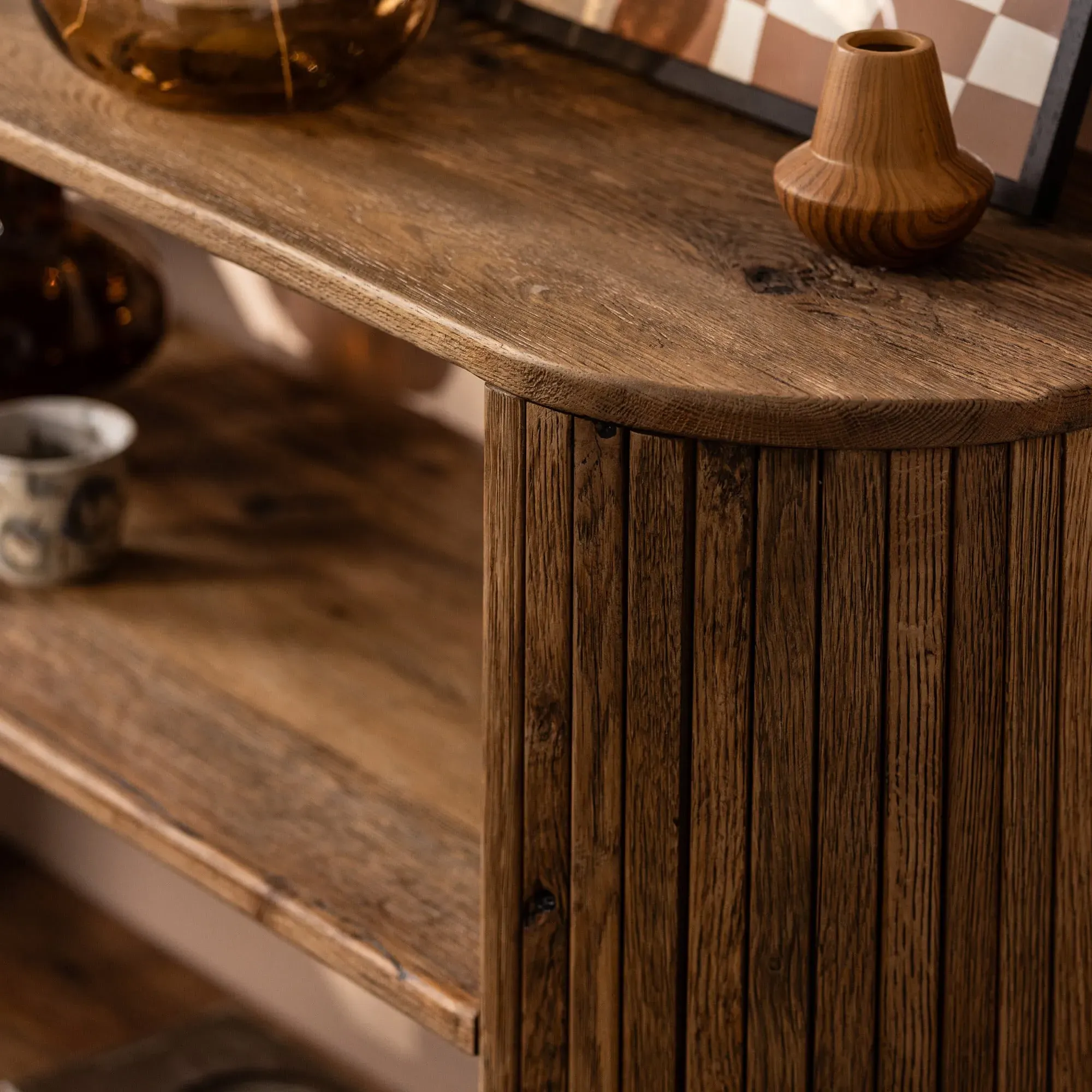 Argyll Console Table - Brown, Oak