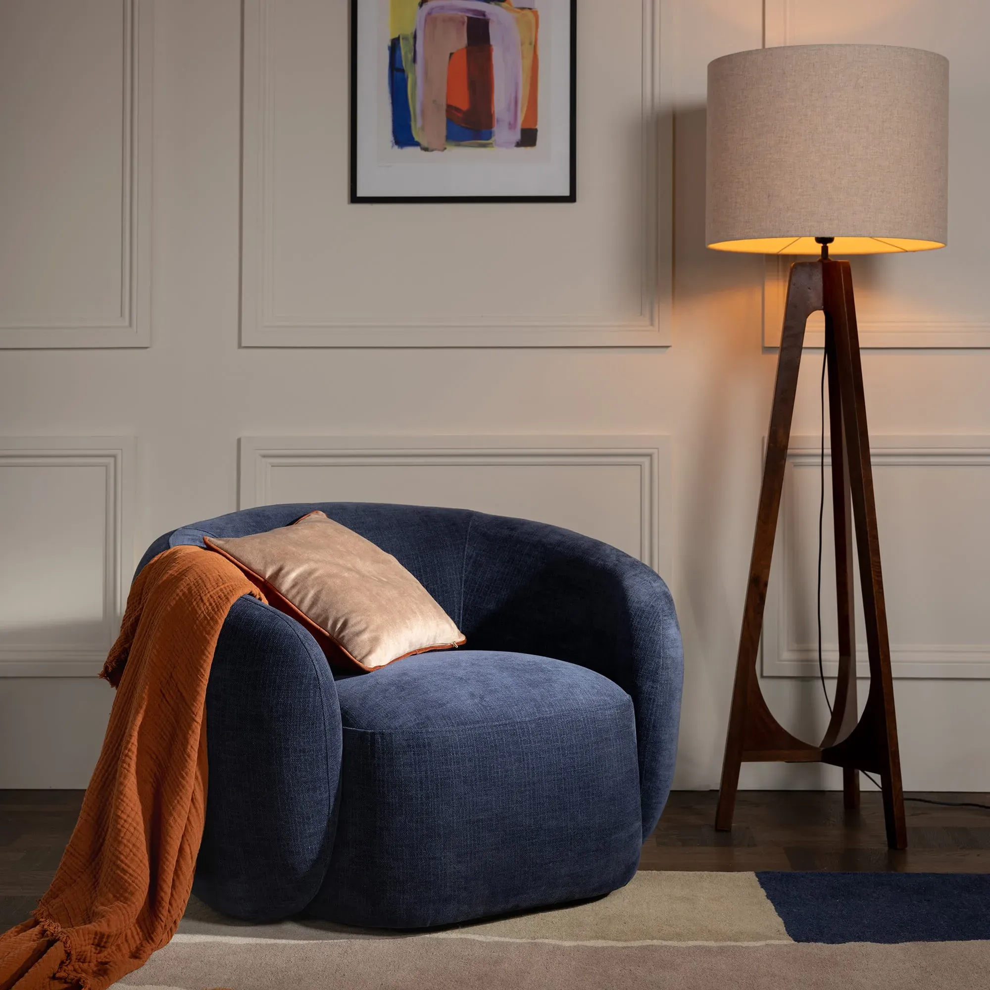 Arles Armchair - Blue, Fabric