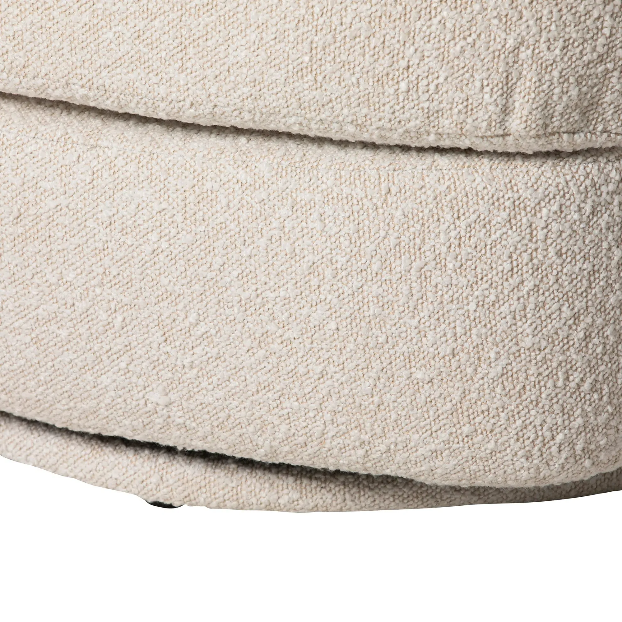 Arman Swivel Armchair - Neutral, Boucle