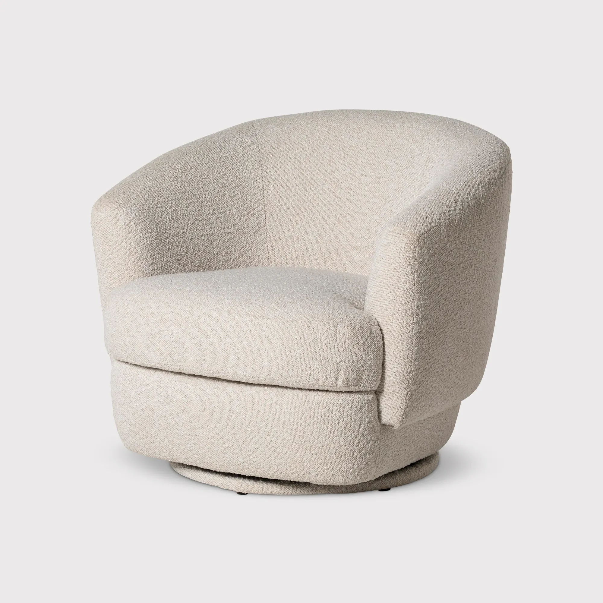 Arman Swivel Armchair - Neutral, Boucle image