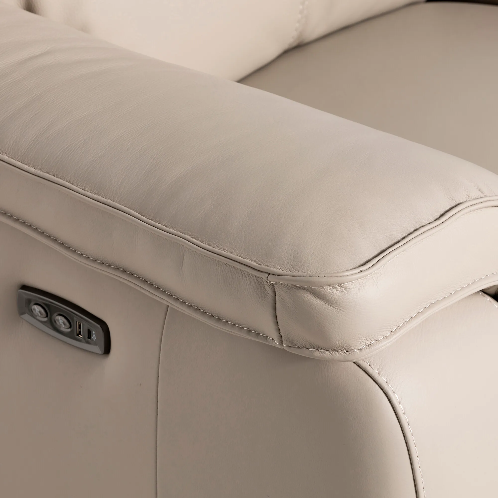 Arno Power Recliner Armchair - Neutral