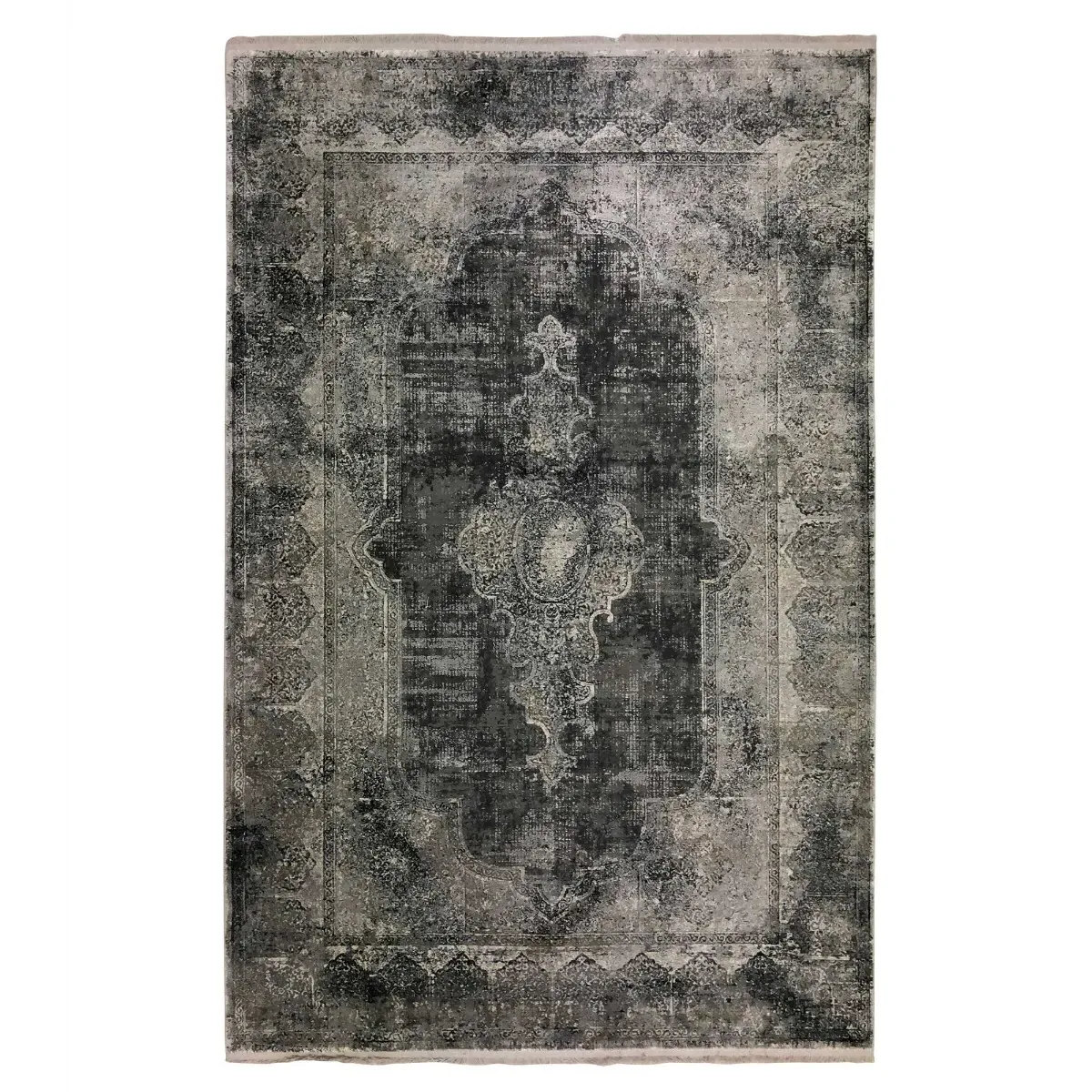 Artisan Square Rug - Metallic Grey, Viscose Blend image