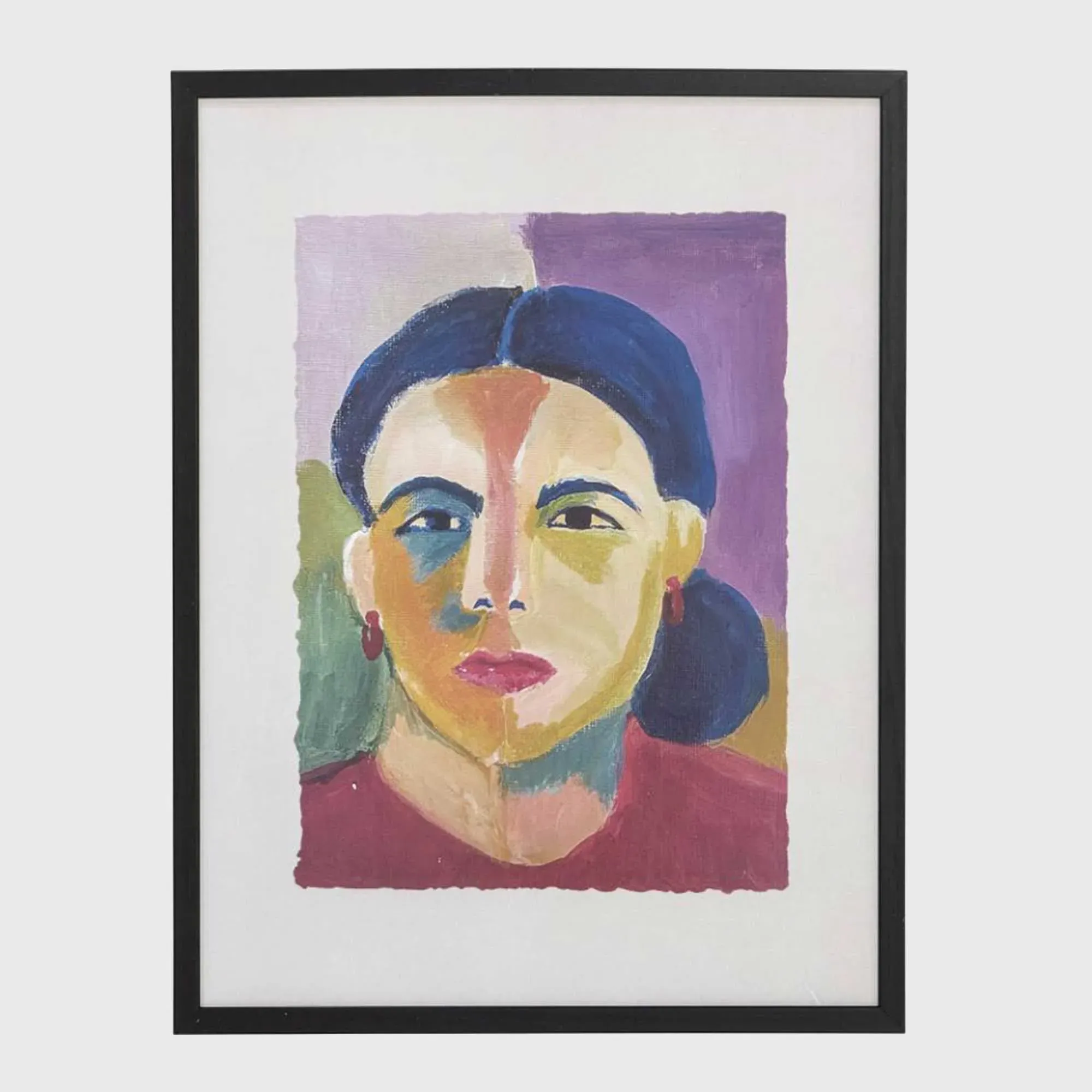 Artistic Portrait Square Framed Print - Wood, Glass product