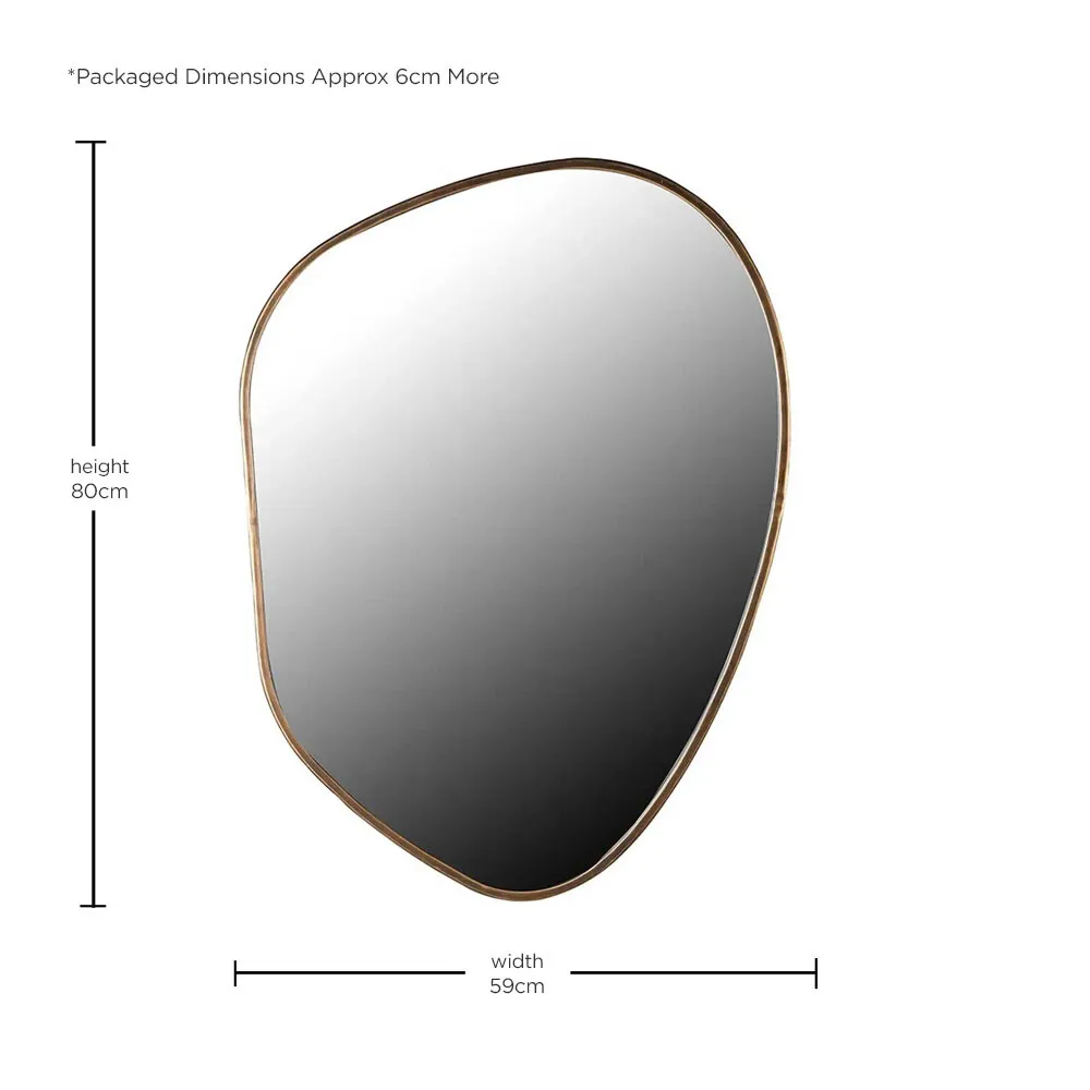 Asymmetrical Mirror - Gold, Metal