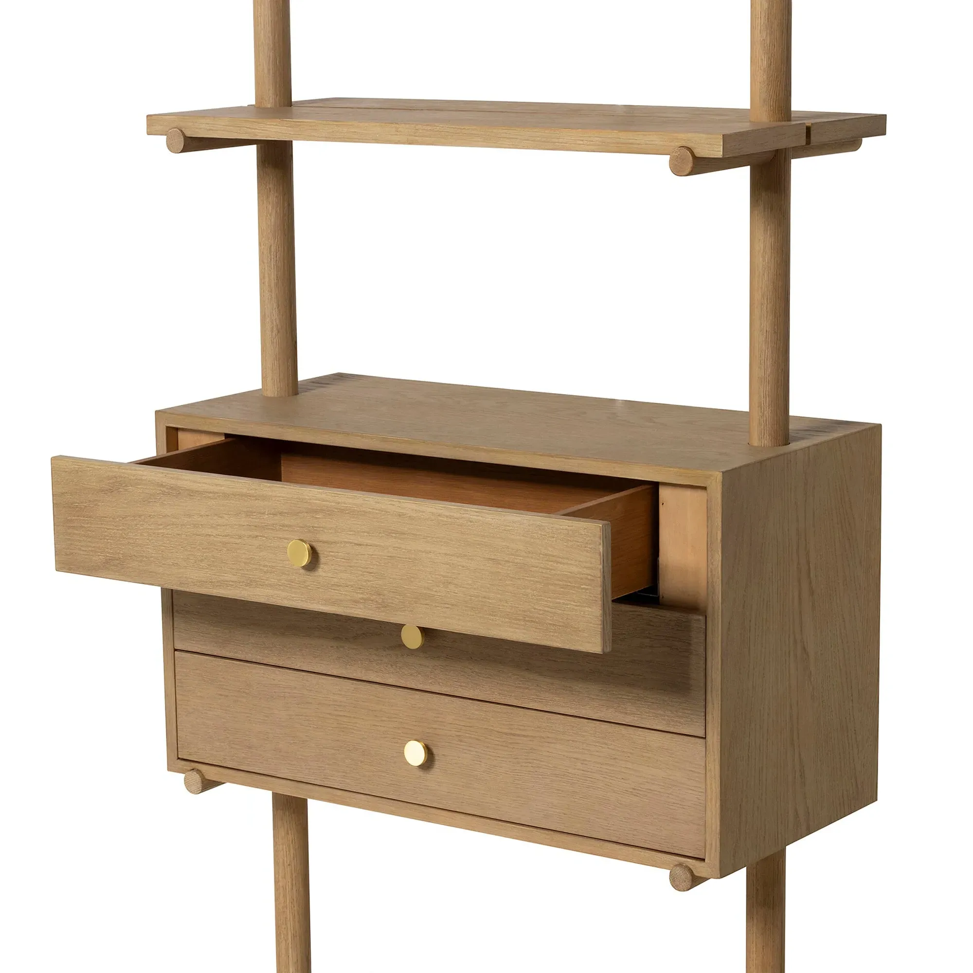 Athos Bookshelf - Brown Oak