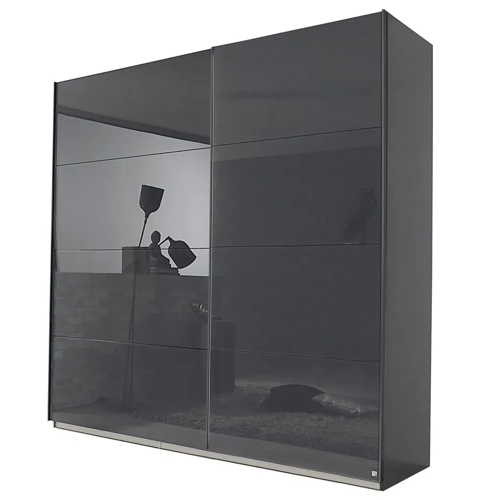 Atlanta 2 Door Sliding Wardrobe - Grey Glass image