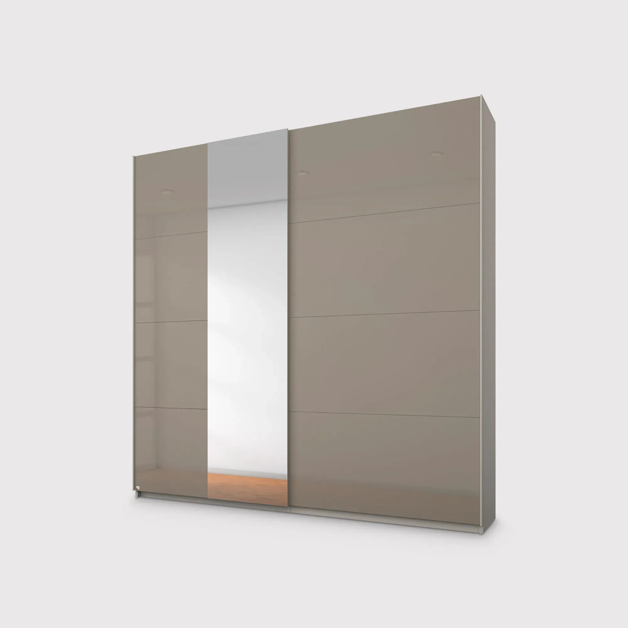 Atlanta 2 Door Sliding Wardrobe - Grey Glass