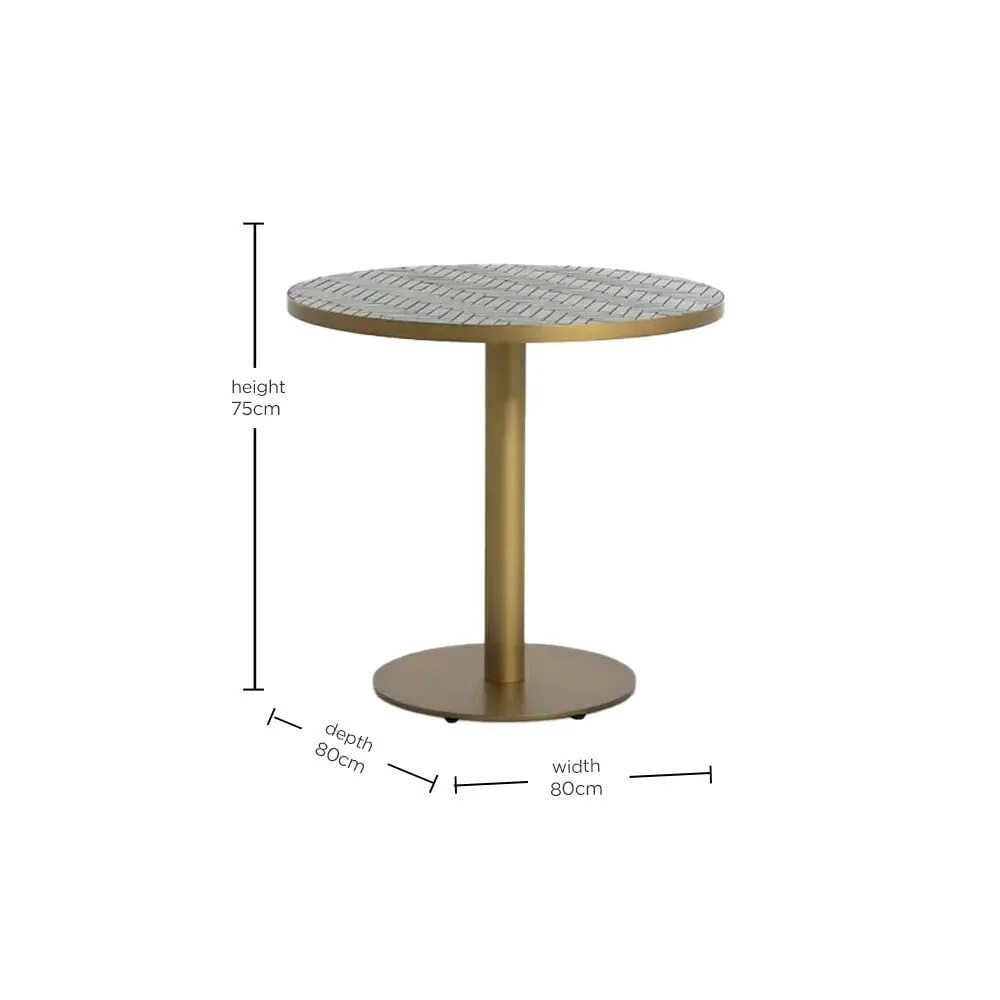 Atlantic Garden Round Bistro Dining Table - Green