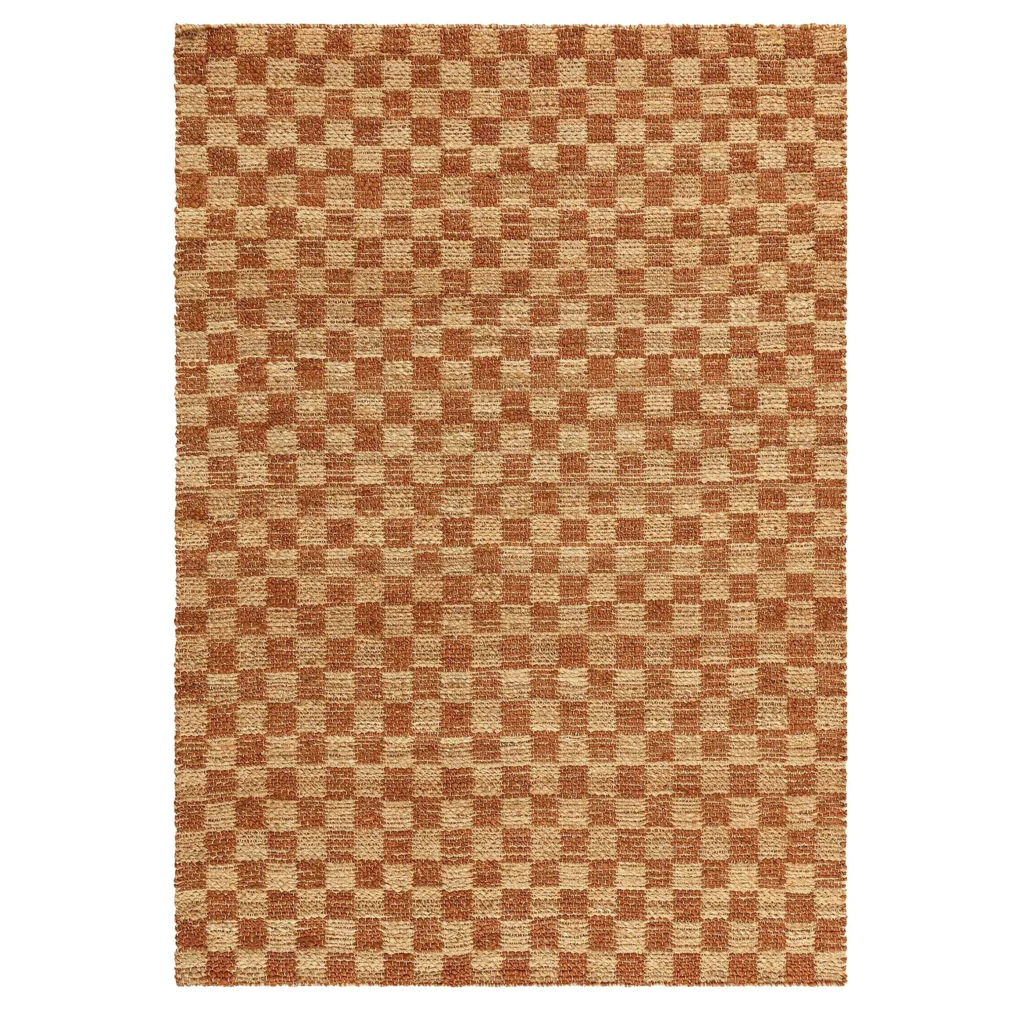 Avara Square Rug - Orange, Jute image