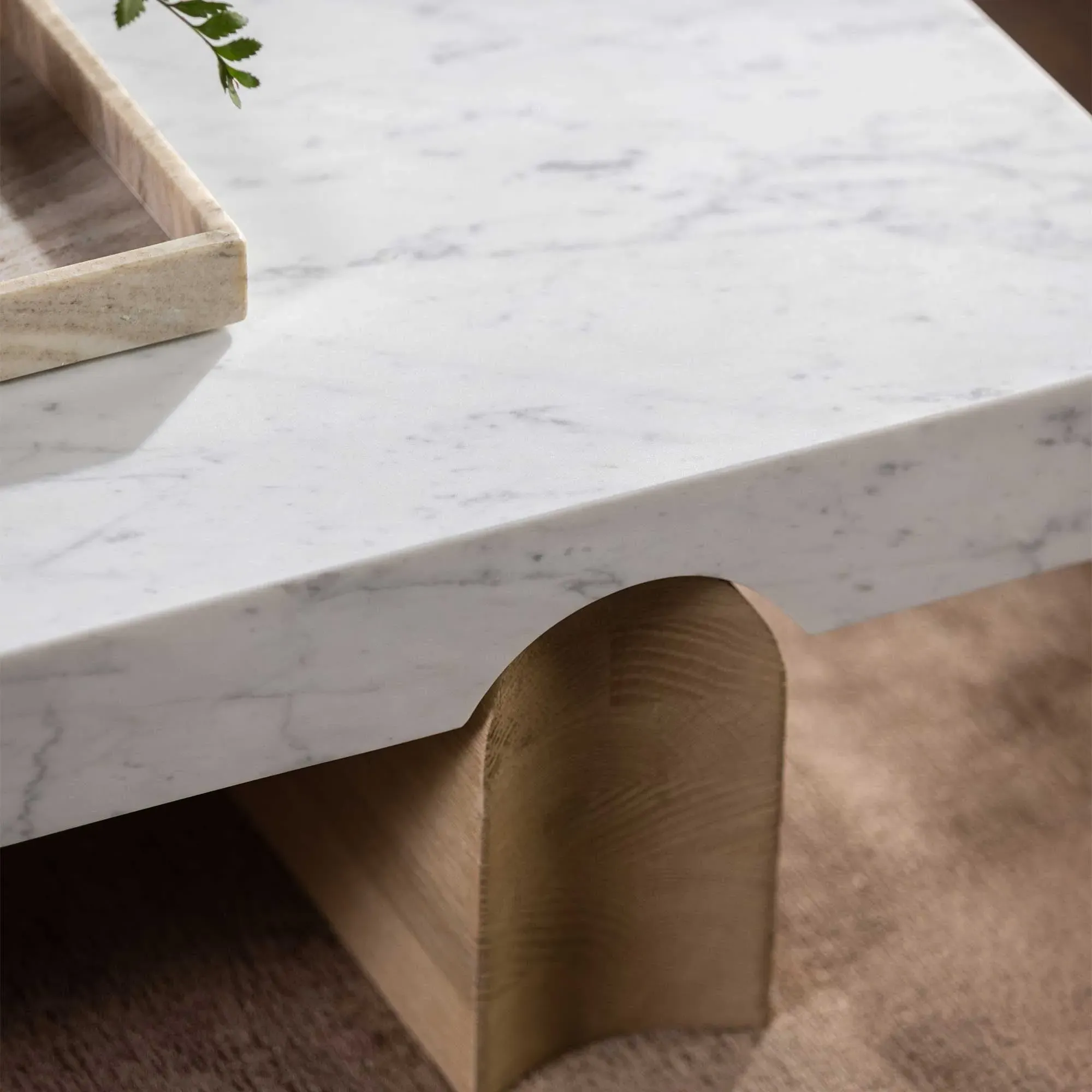 Aveline Coffee Table - Brown, Marble