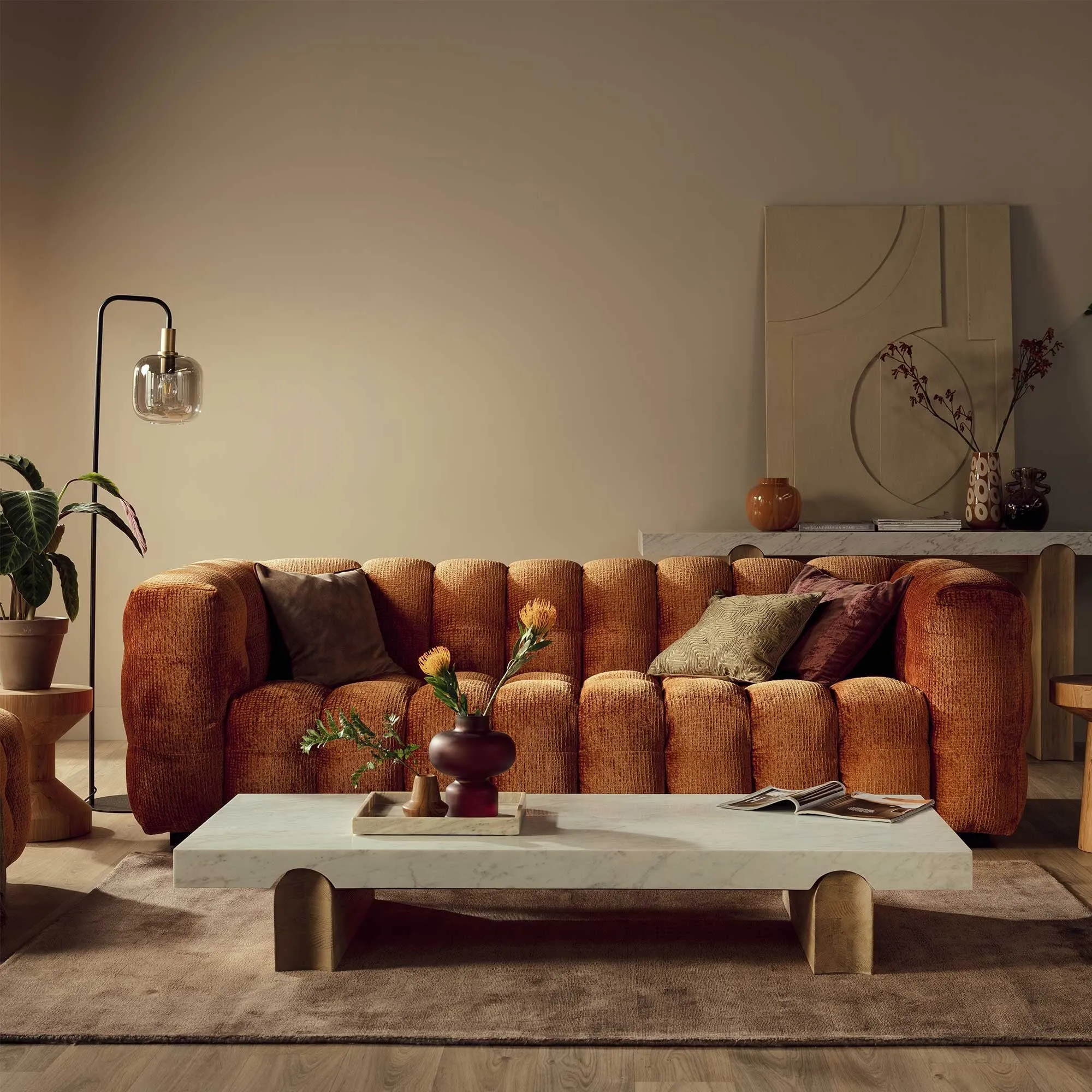 Aveline Coffee Table - Brown, Marble image