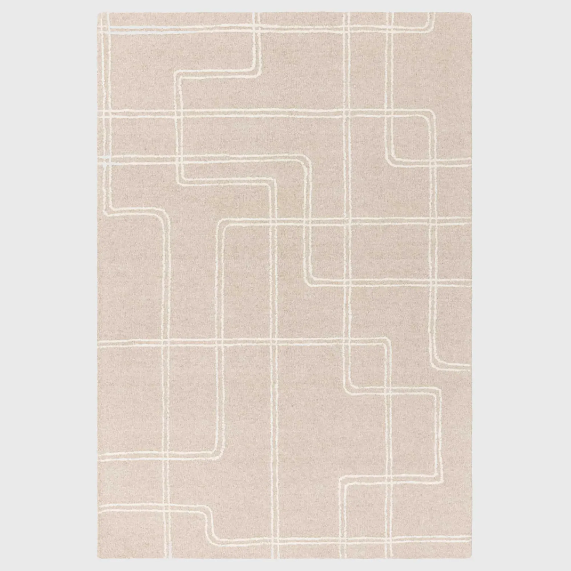 Ayla Square Rug - Sand, Wool image