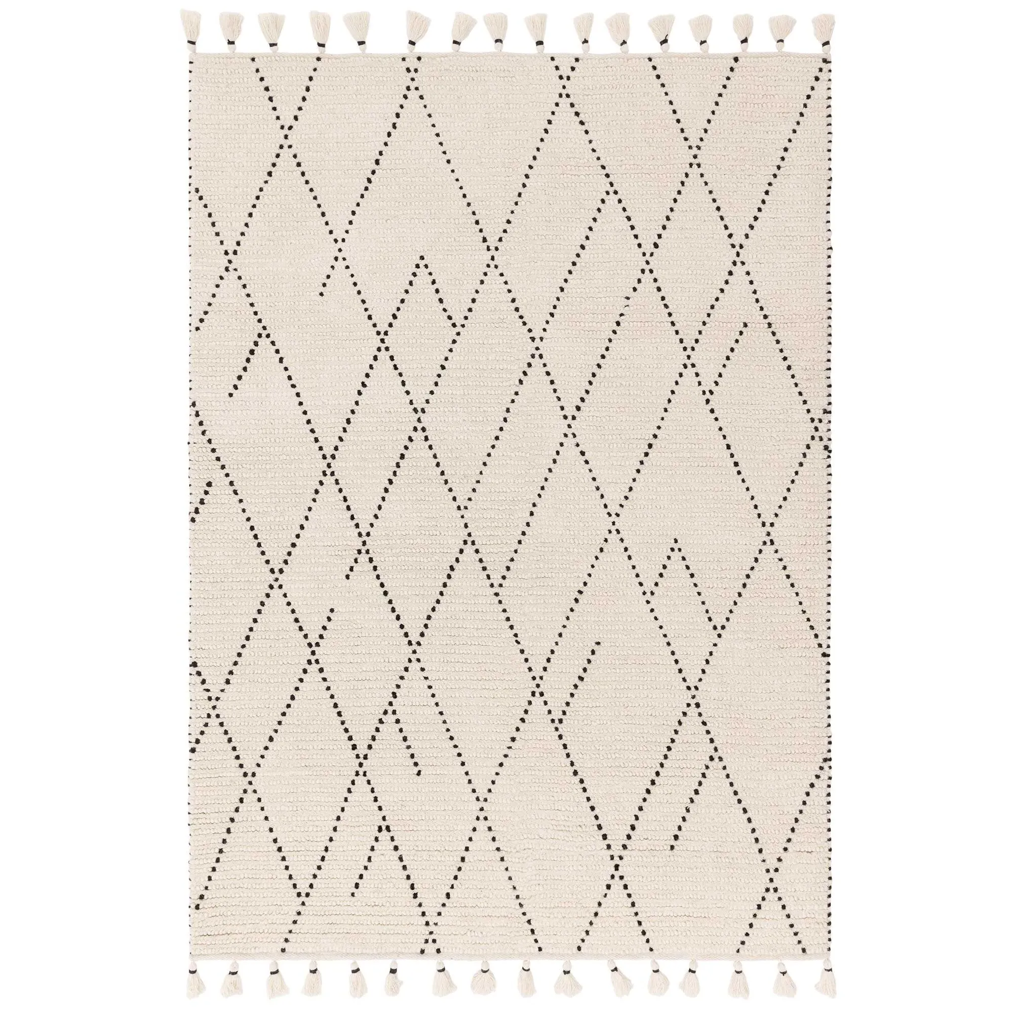 Ayra Square Rug - Cream, Wool image