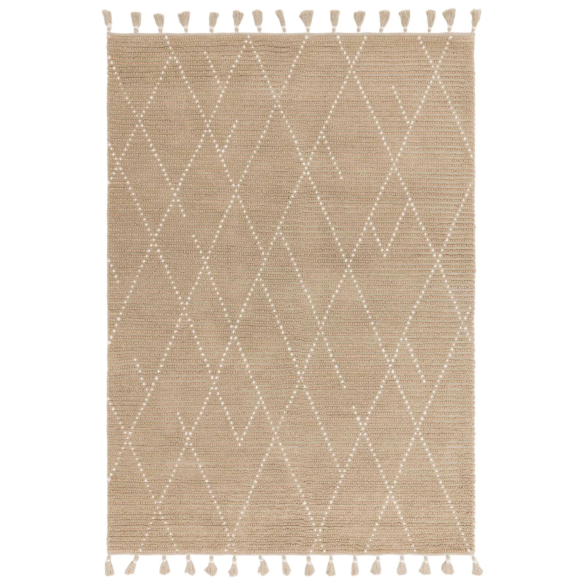 Ayra Square Rug - Sand, Wool