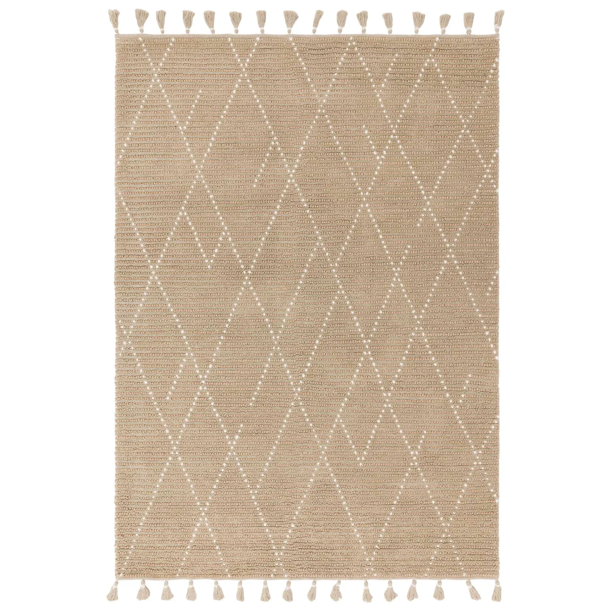 Ayra Square Rug - Sand, Wool