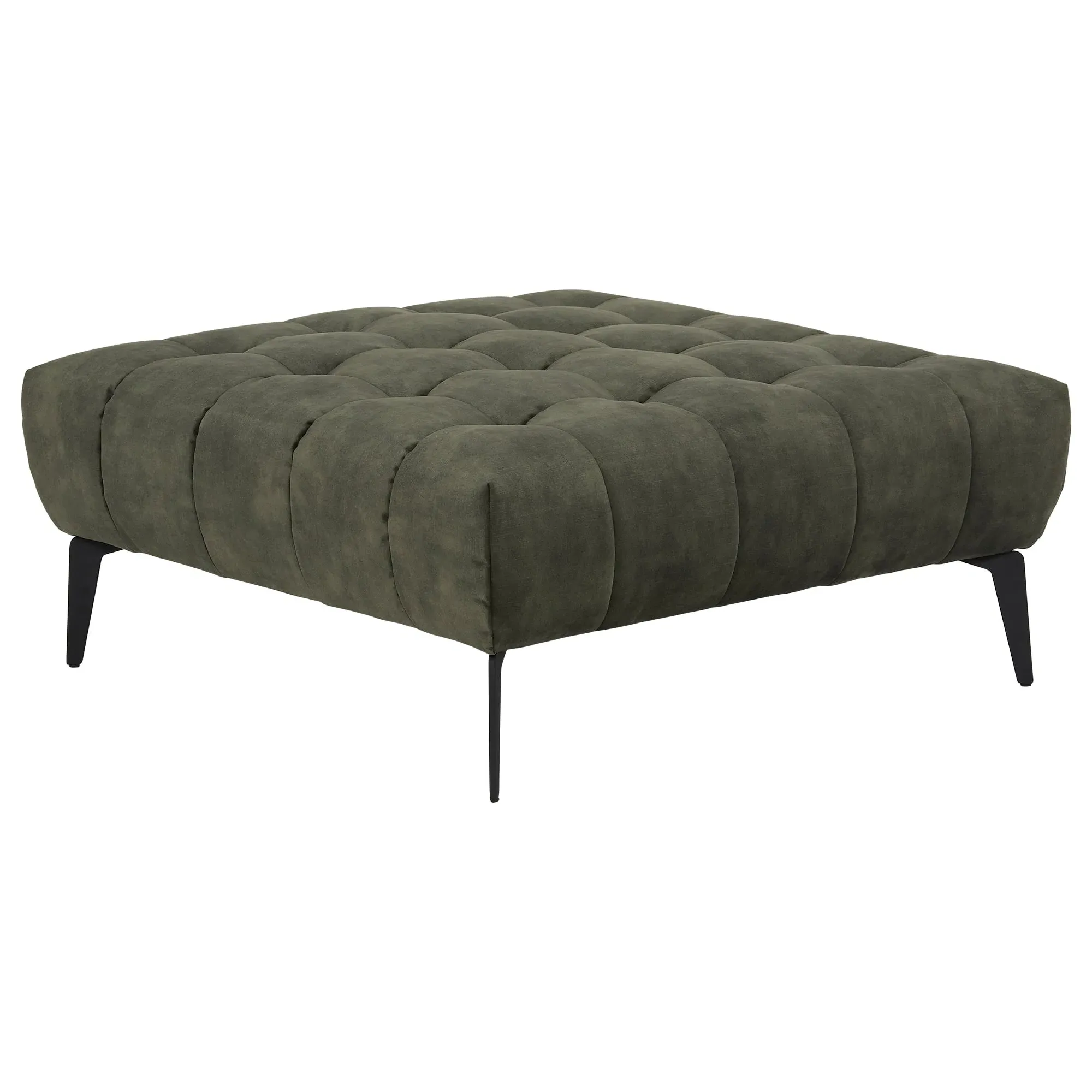 Azalea Footstool - Green, Fabric