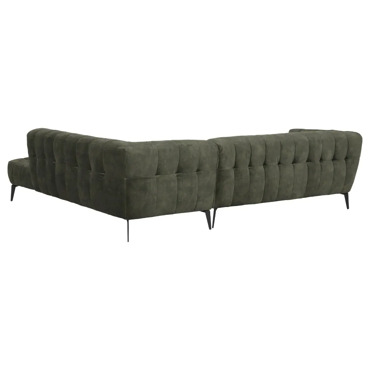 Azalea Left Corner Sofa with Chaise - Green, Fabric