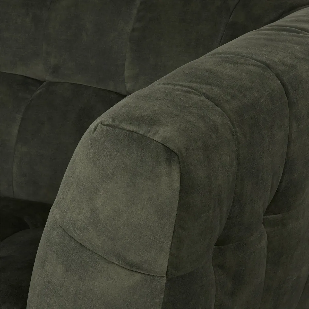 Azalea Left Corner Sofa with Chaise - Green, Fabric