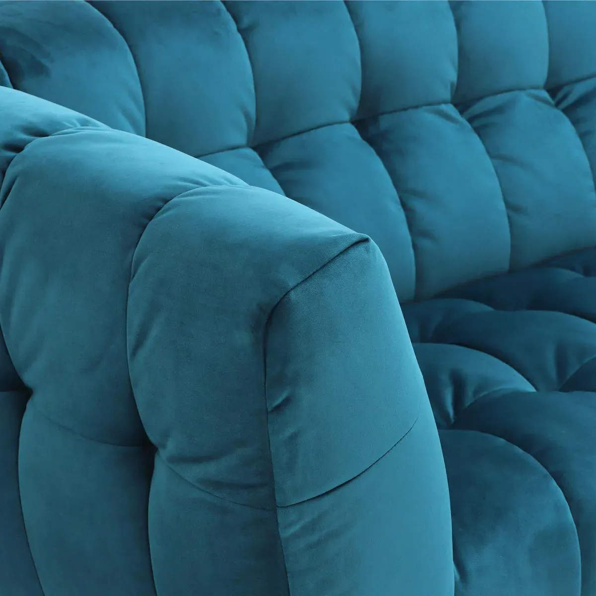 Azalea Left Corner Sofa with Chaise - Teal, Fabric