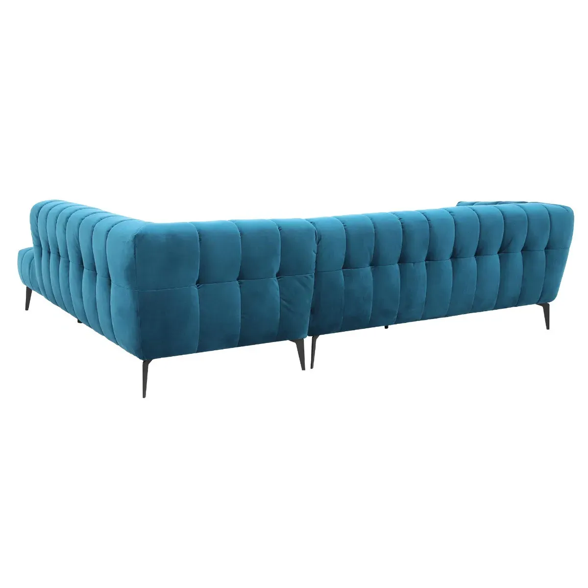 Azalea Left Corner Sofa with Chaise - Teal, Fabric