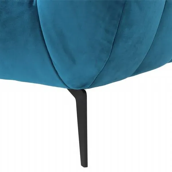 Azalea Left Corner Sofa with Chaise - Teal, Fabric