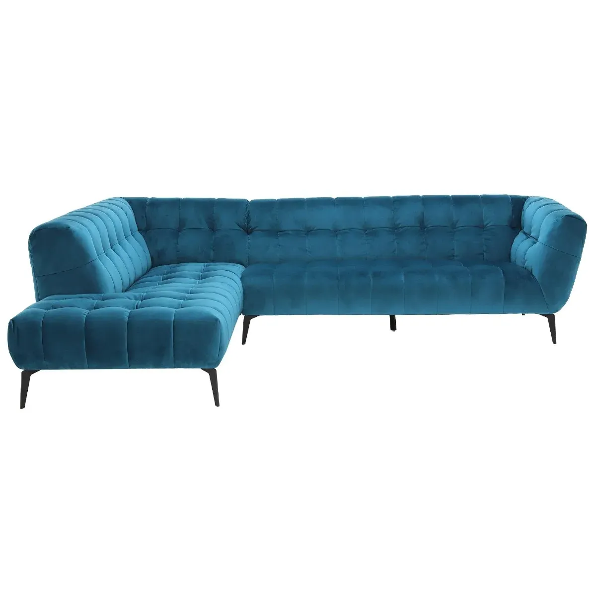 Azalea Right Corner Sofa with Chaise - Blue