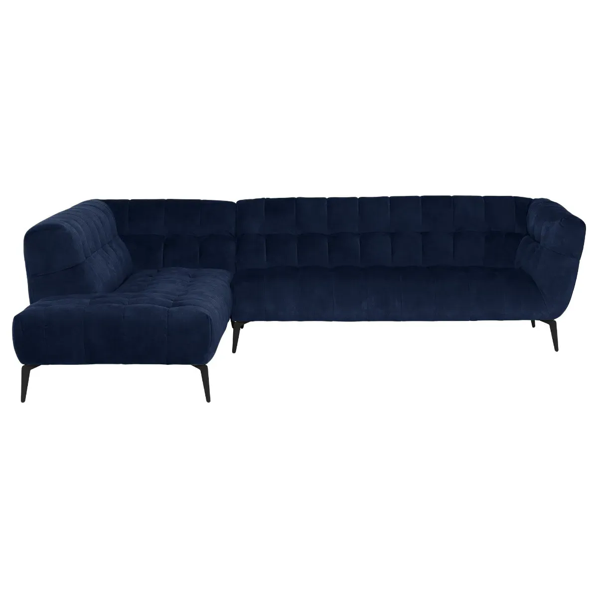 Azalea Right Corner Sofa with Chaise - Blue