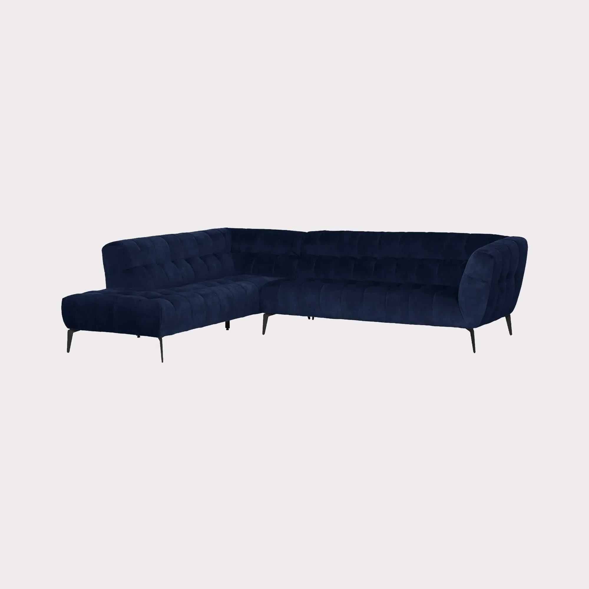 Azalea Right Corner Sofa with Chaise - Blue