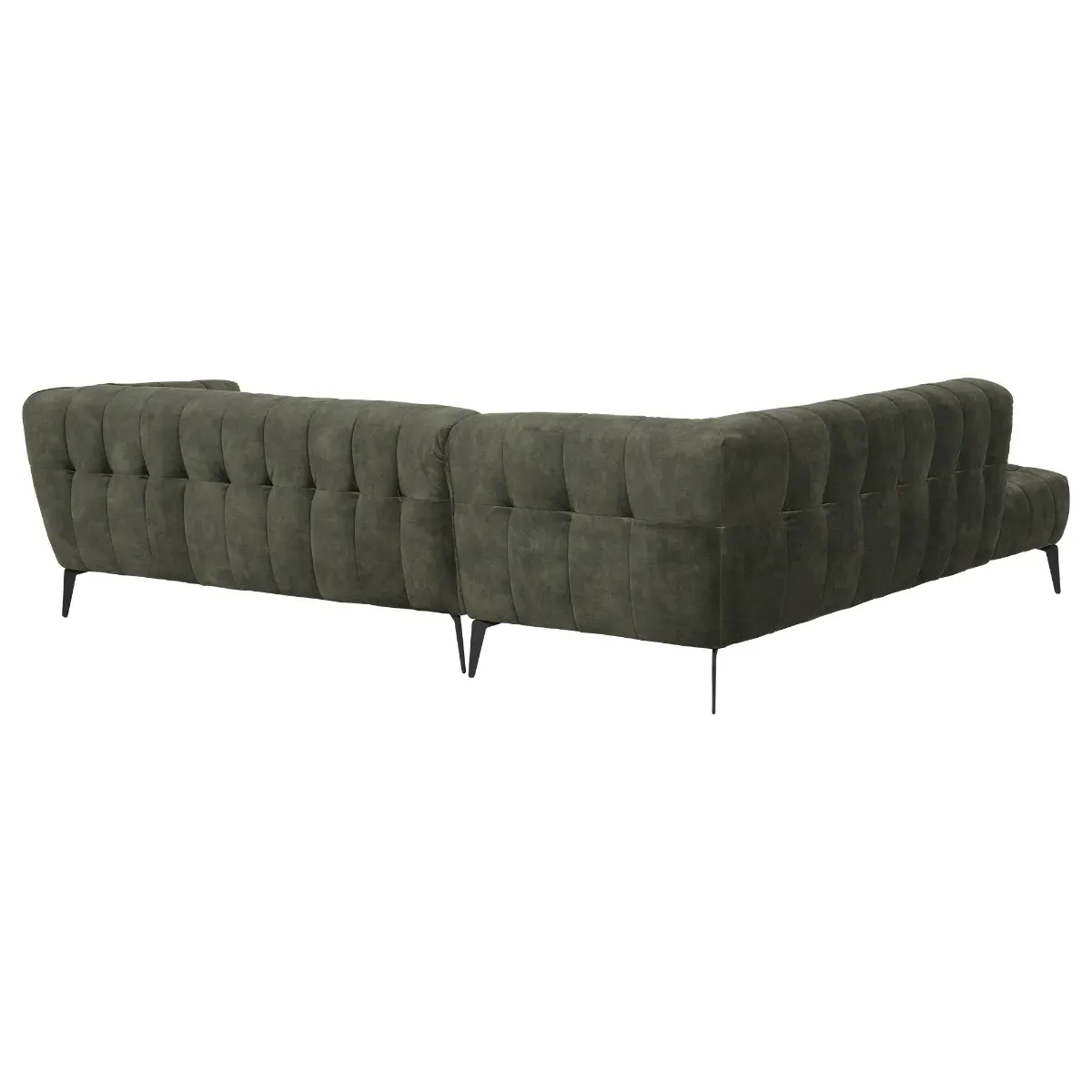 Azalea Right Corner Sofa with Chaise - Green, Fabric
