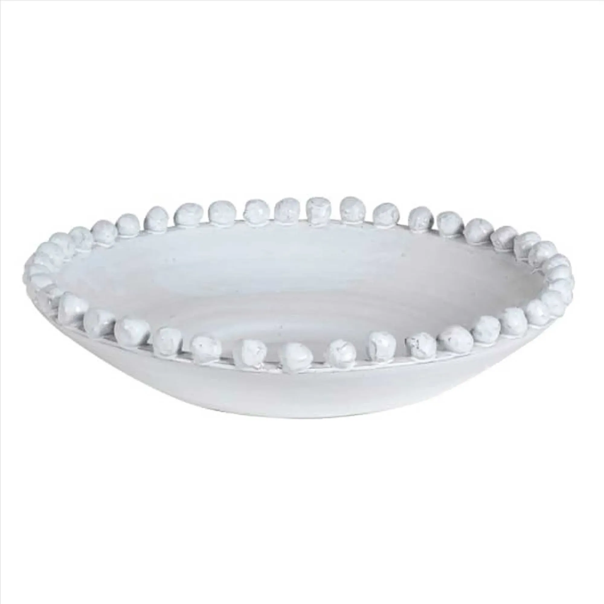 Ball Edged Bowl - White, Ceramic