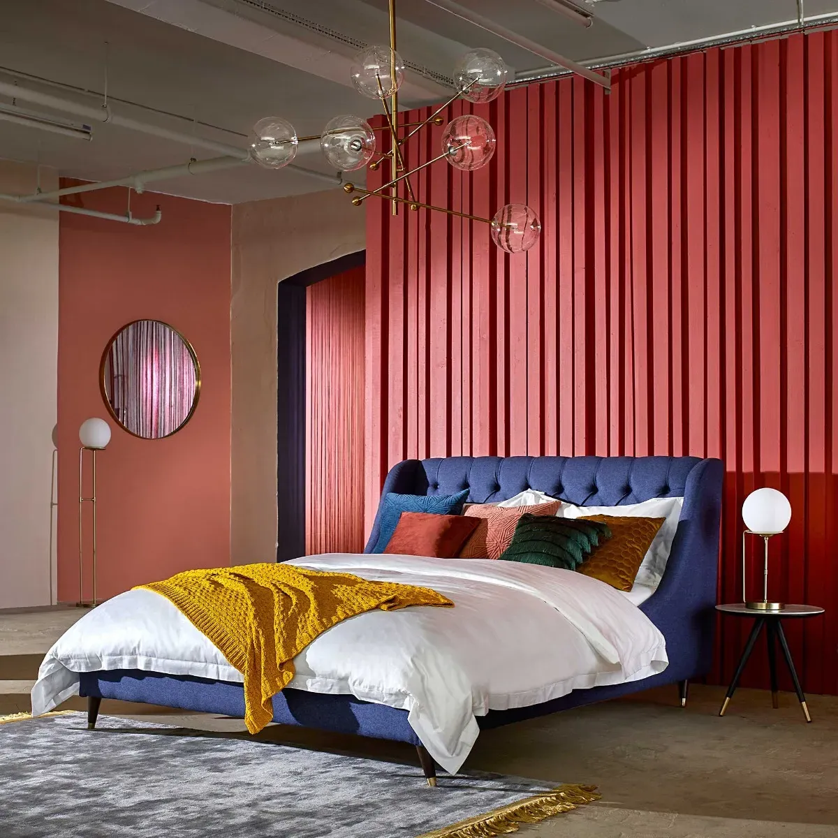 Ball Shade Pendant Light - Glass, Brass