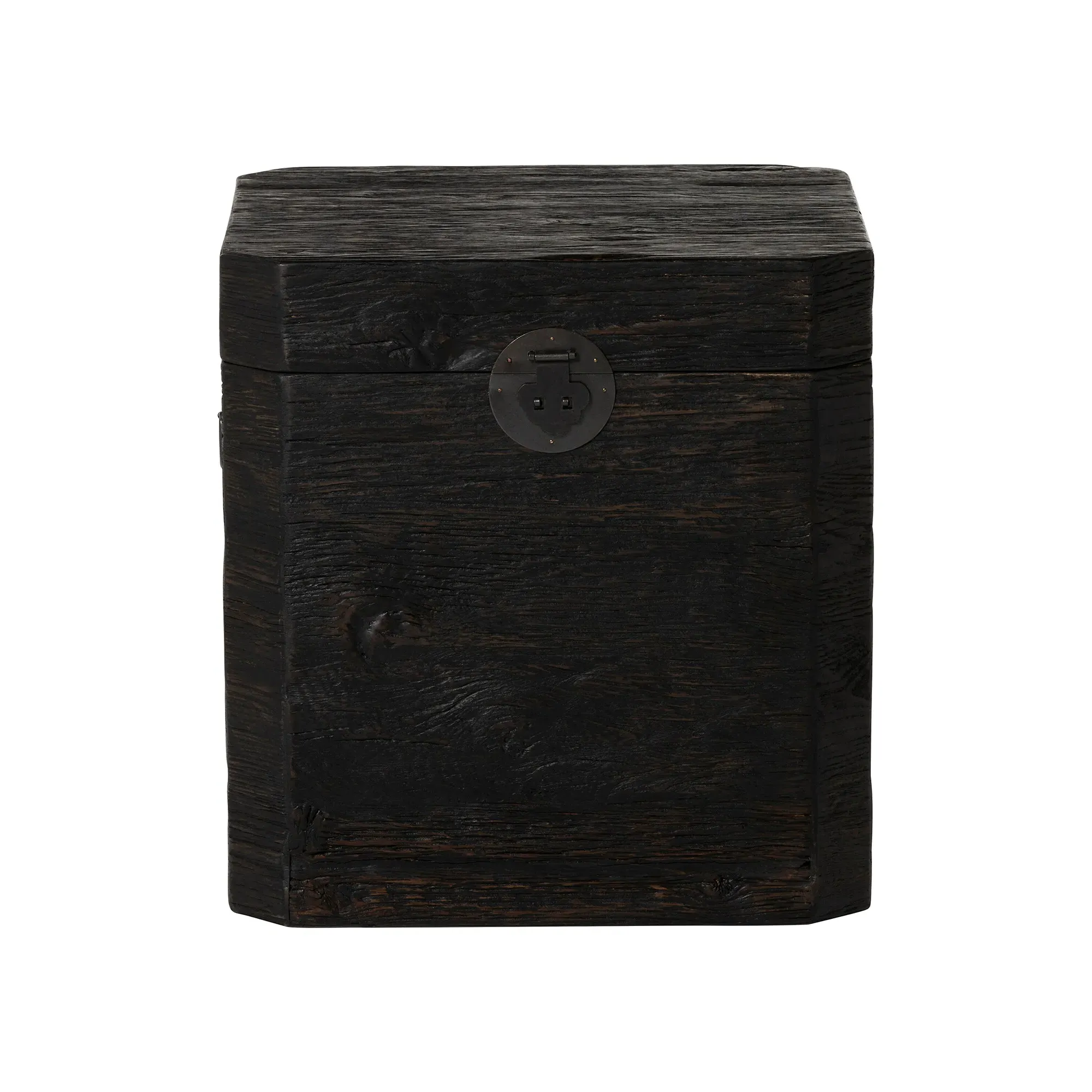 Banff Wooden Box Table - Brown, Oak